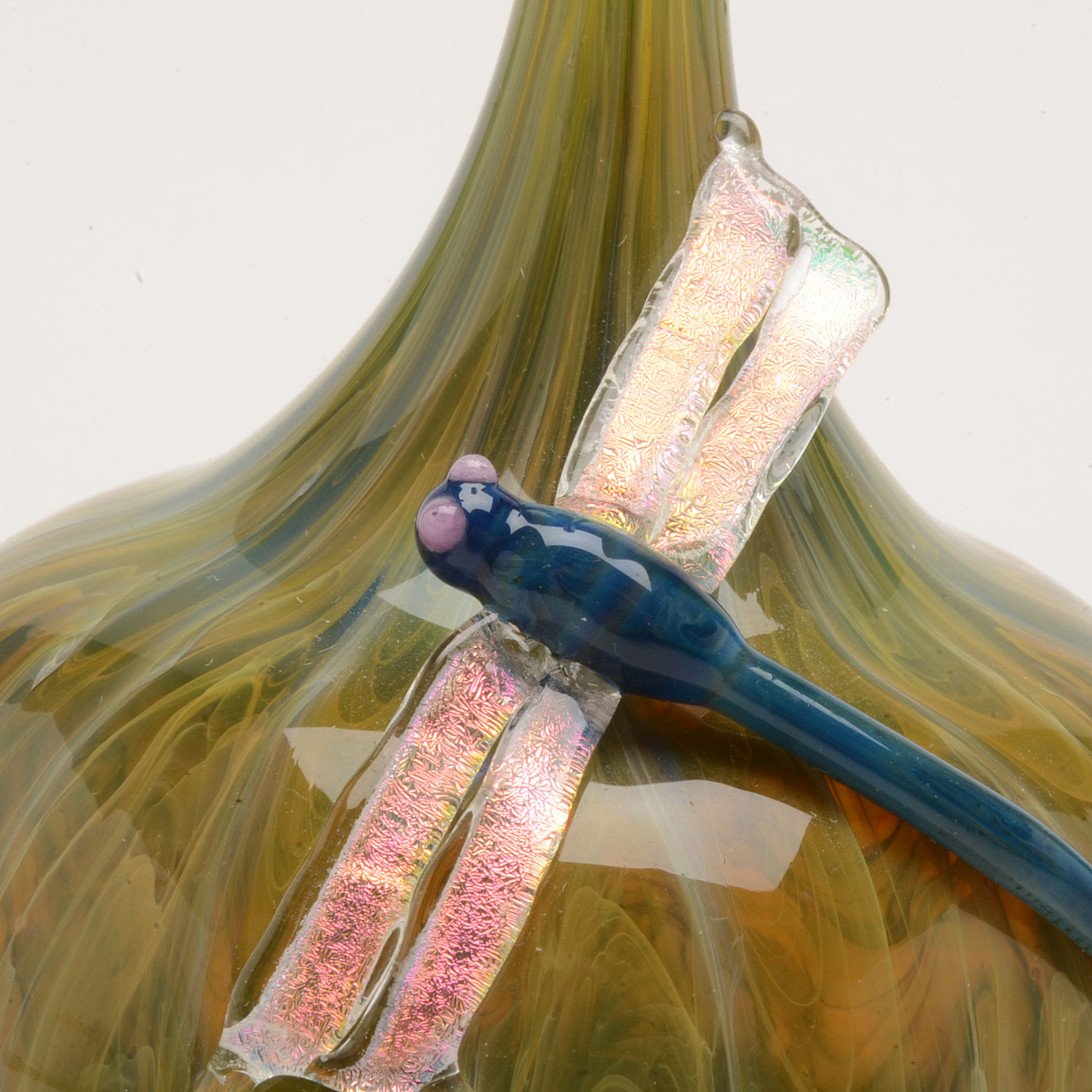 Seth Parks Signed Blown Art Glass Perfume Bottle