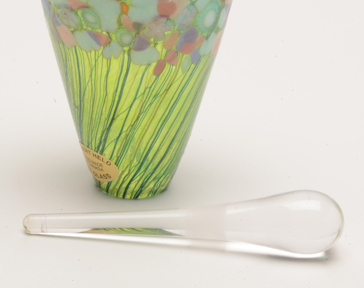 Robert Held Signed Blown Art Glass Perfume Bottle