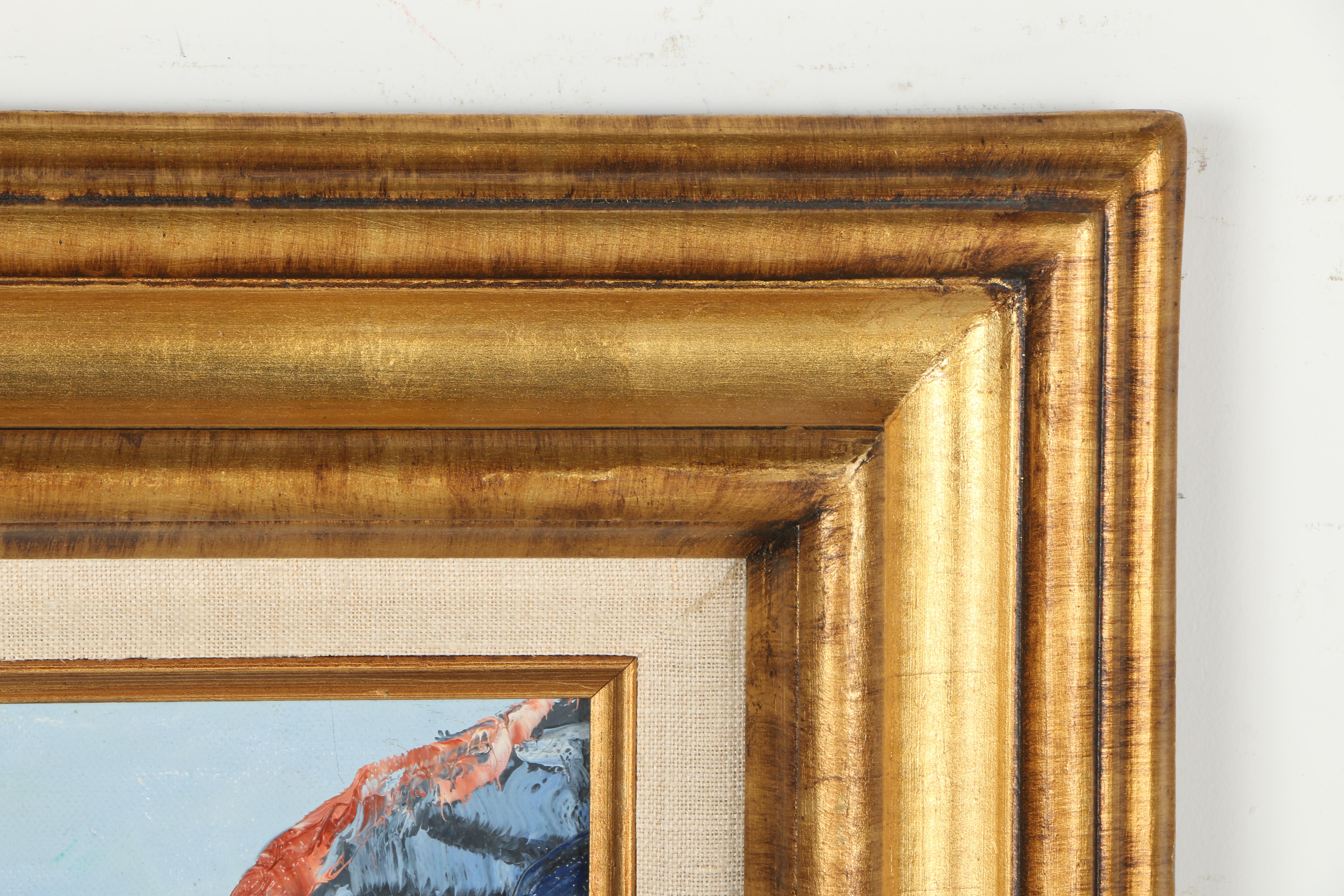 Giovanni Camprio Oil Painting on Canvas of Dock Scene