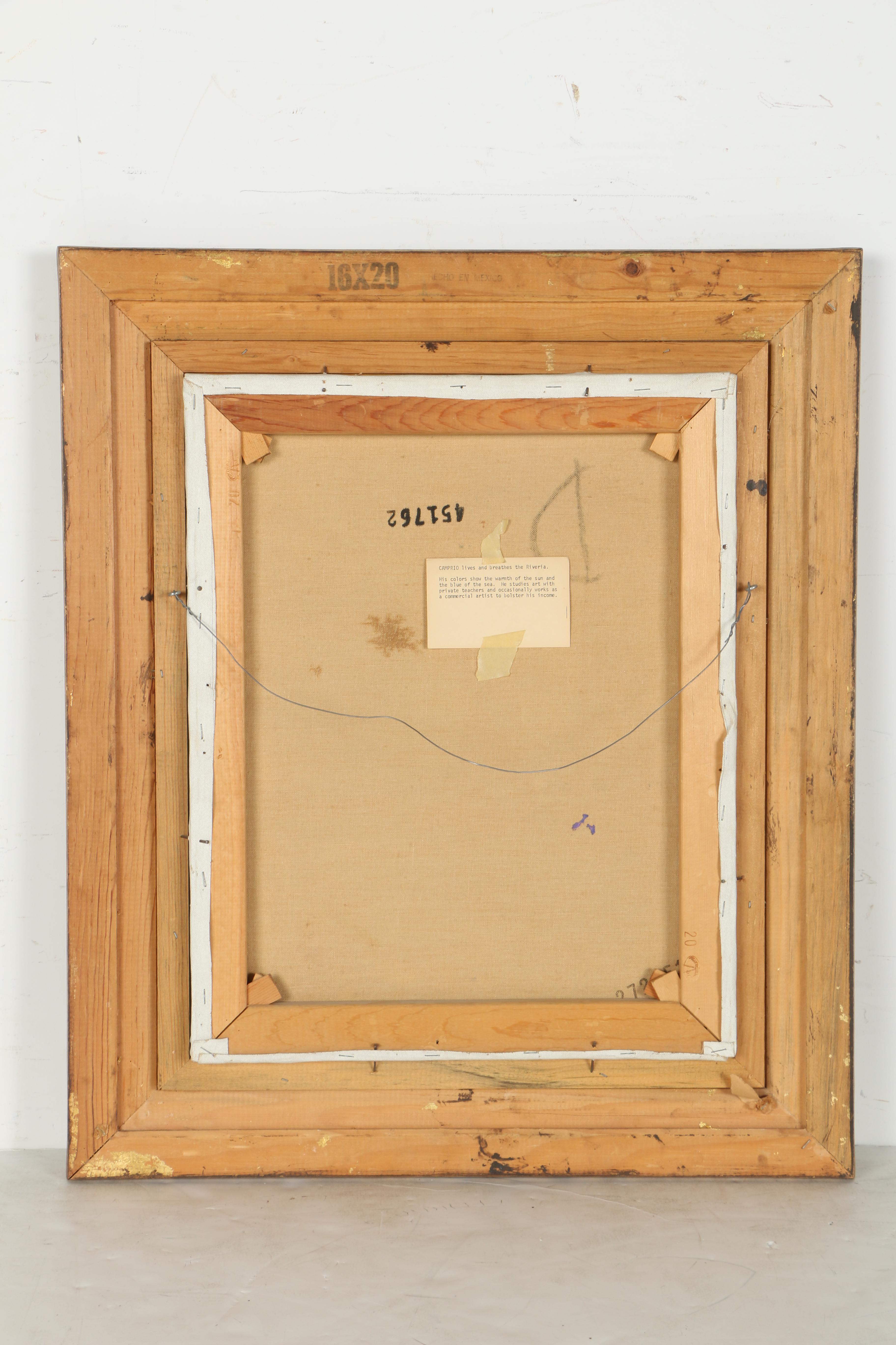 Giovanni Camprio Oil Painting on Canvas of Dock Scene