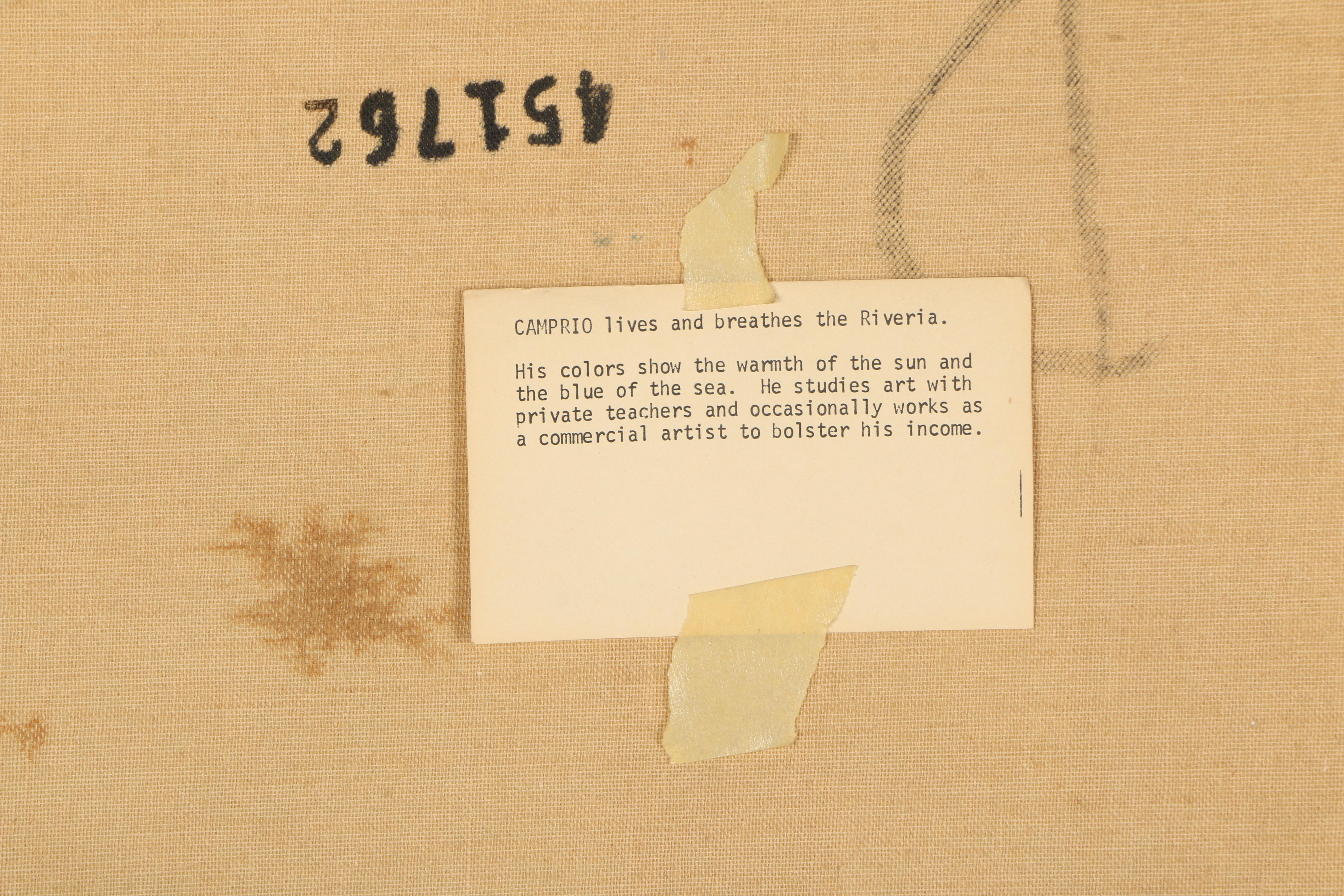 Giovanni Camprio Oil Painting on Canvas of Dock Scene