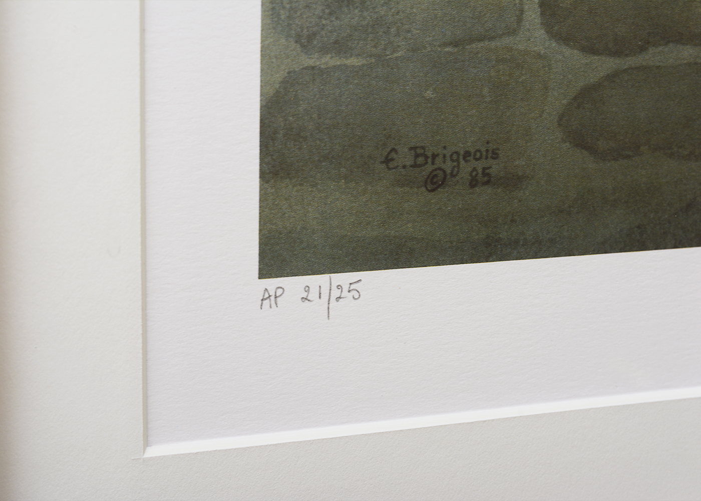 Framed  Evelyne Brigeois "Mykonos - Afternoon Shadows" Artist Proof Numbered Offset