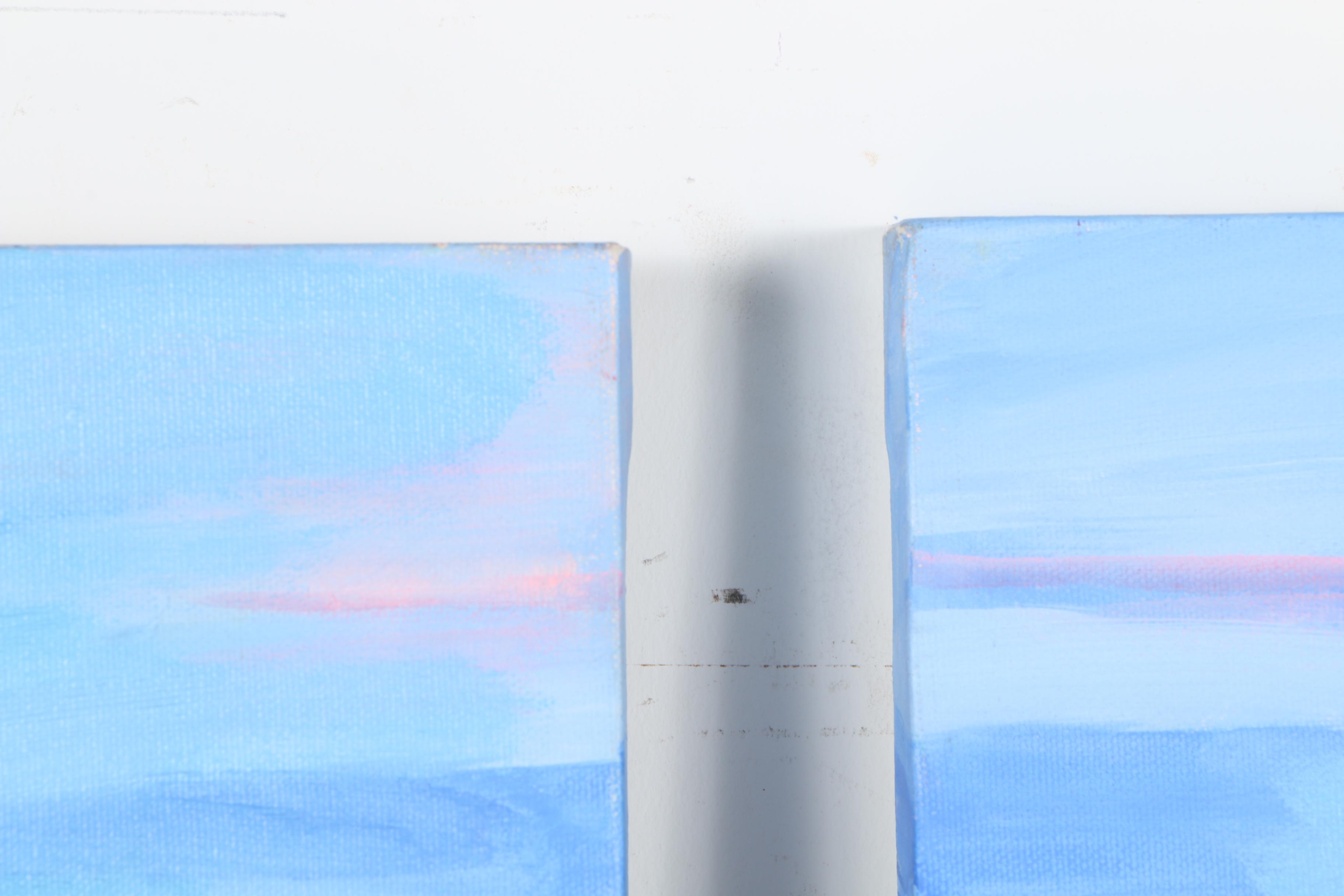 Sue Slater Acrylic Diptych on Canvas "Portofino View"