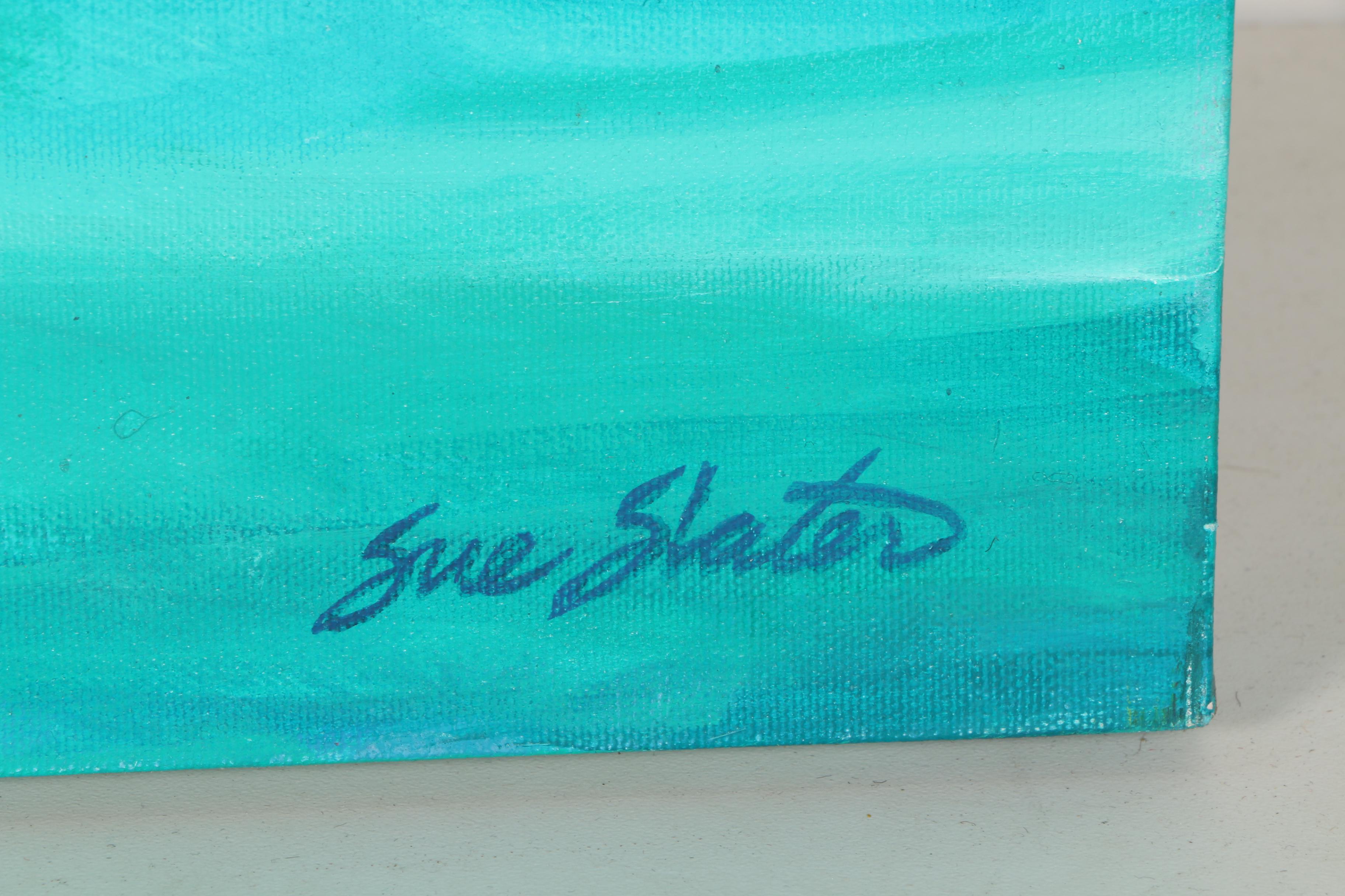 Sue Slater Acrylic Diptych on Canvas "Portofino View"