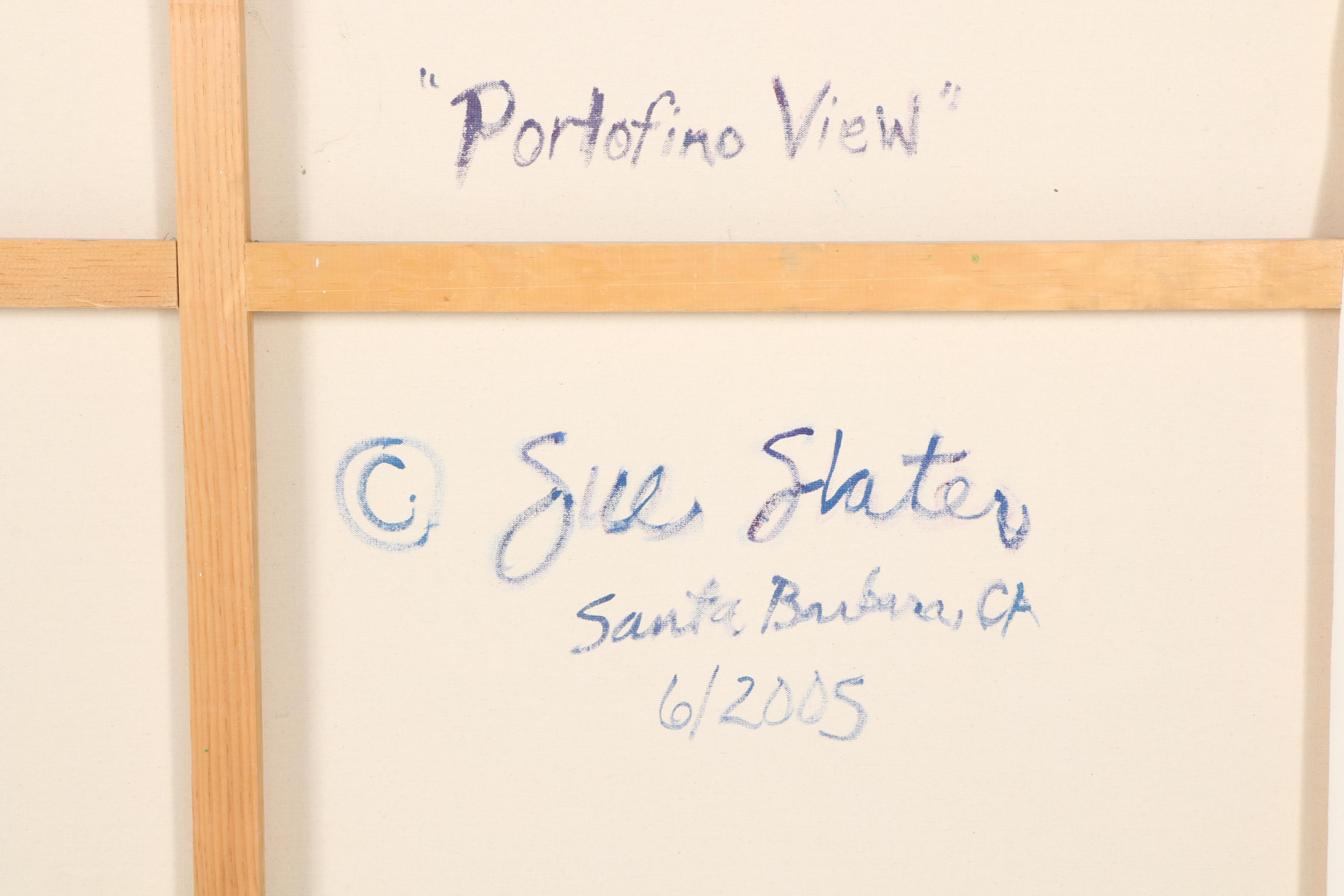 Sue Slater Acrylic Diptych on Canvas "Portofino View"