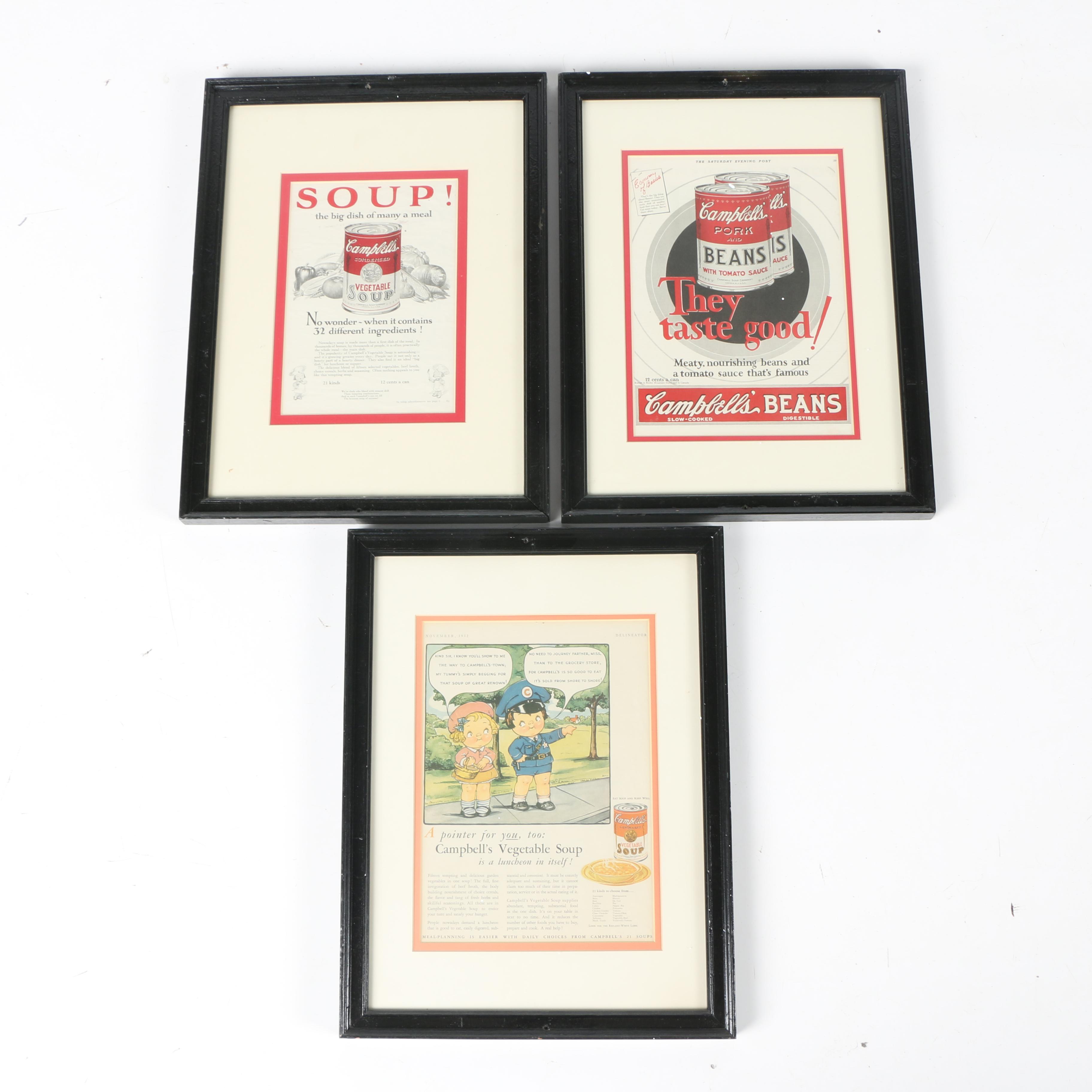 Circa 1930s Campbell's Soup Offset Lithograph Posters