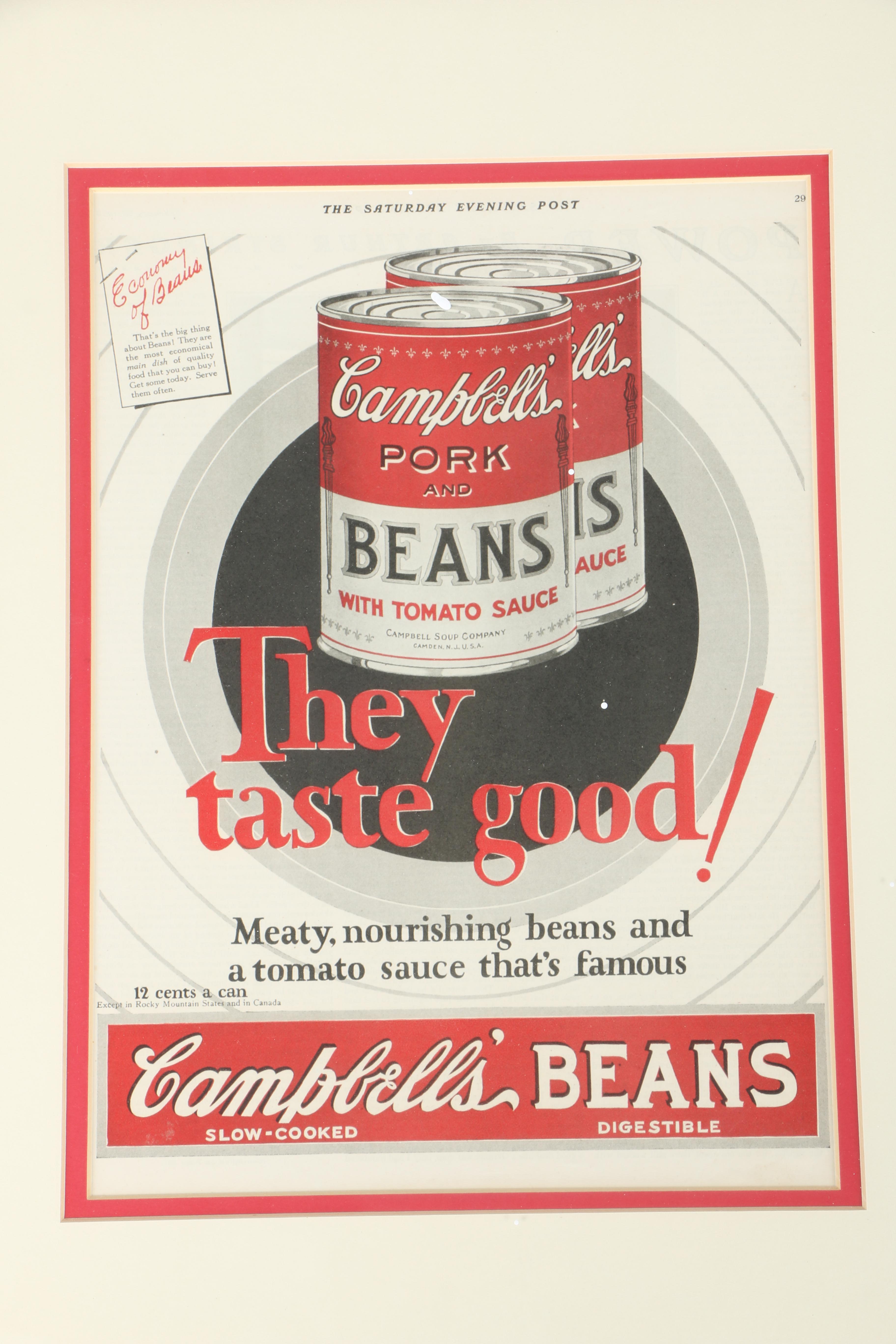 Circa 1930s Campbell's Soup Offset Lithograph Posters