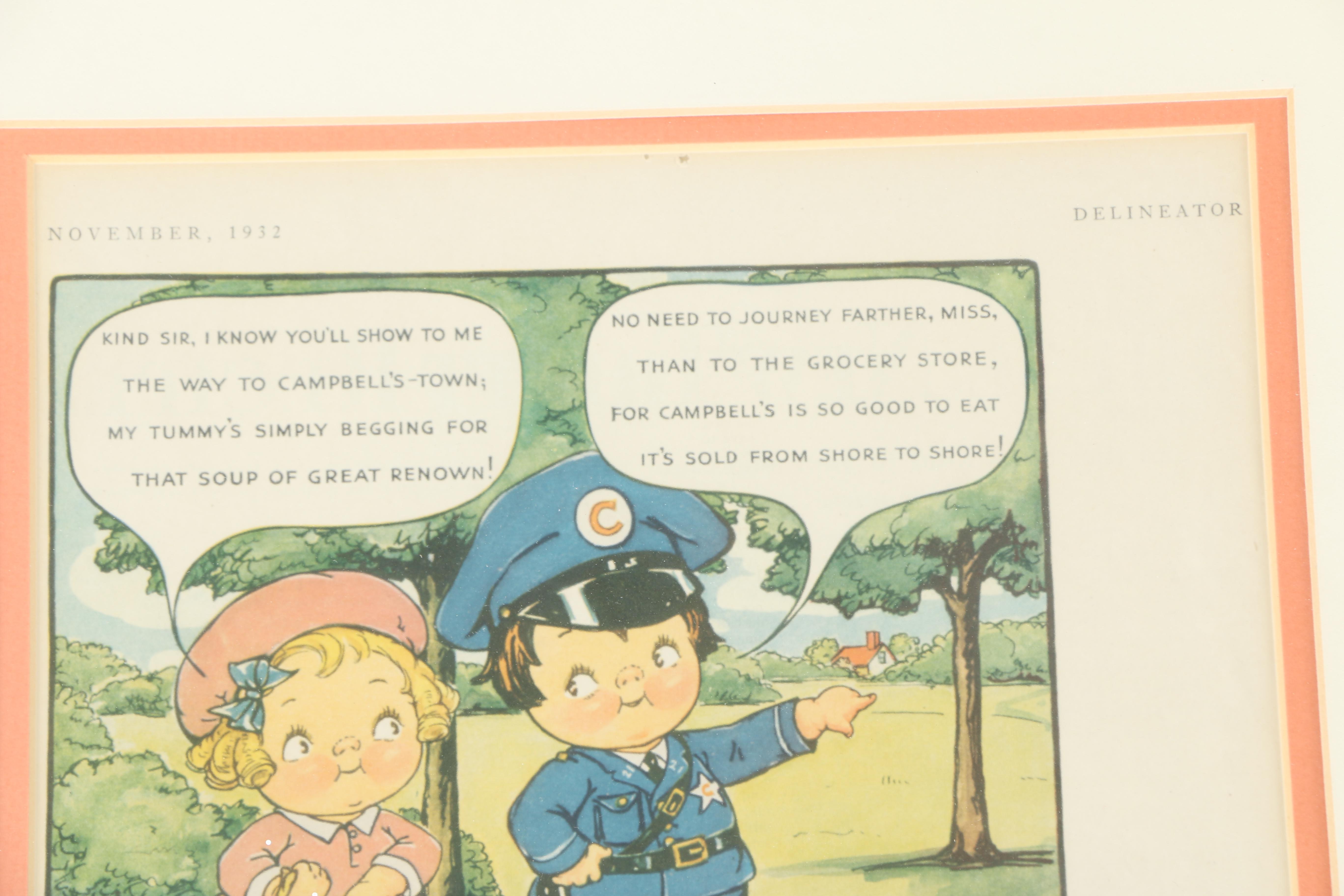 Circa 1930s Campbell's Soup Offset Lithograph Posters