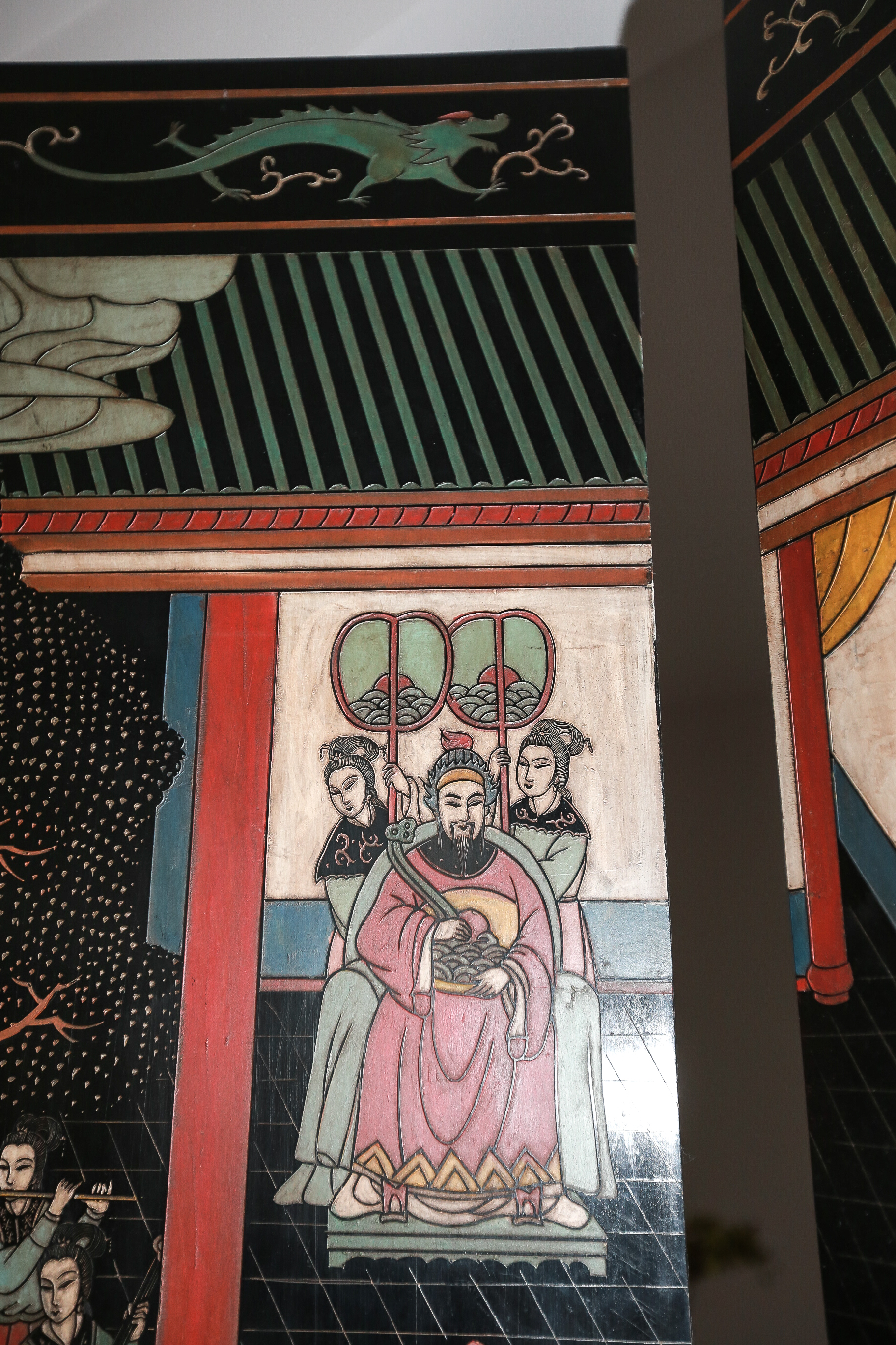 Chinese Coromandel Lacquer Wooden Screens