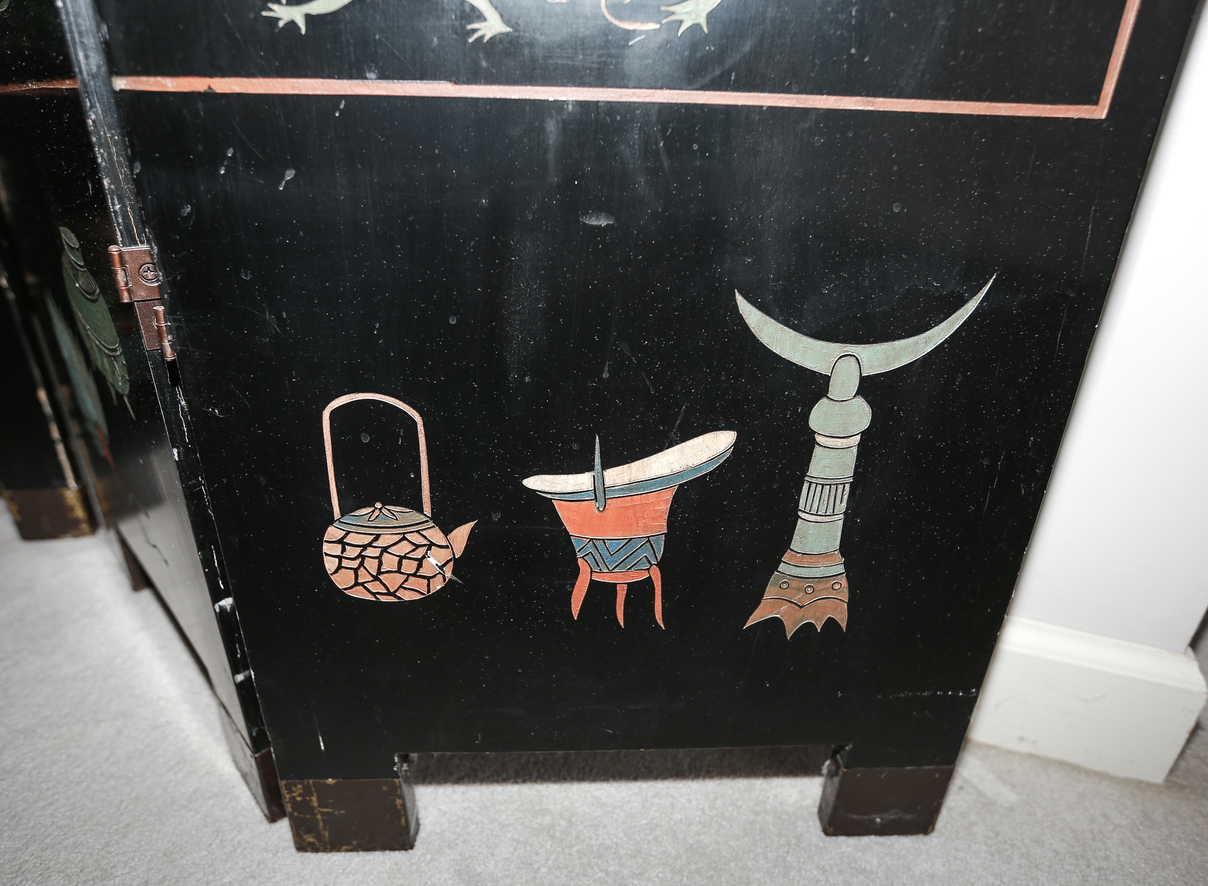 Chinese Coromandel Lacquer Wooden Screens