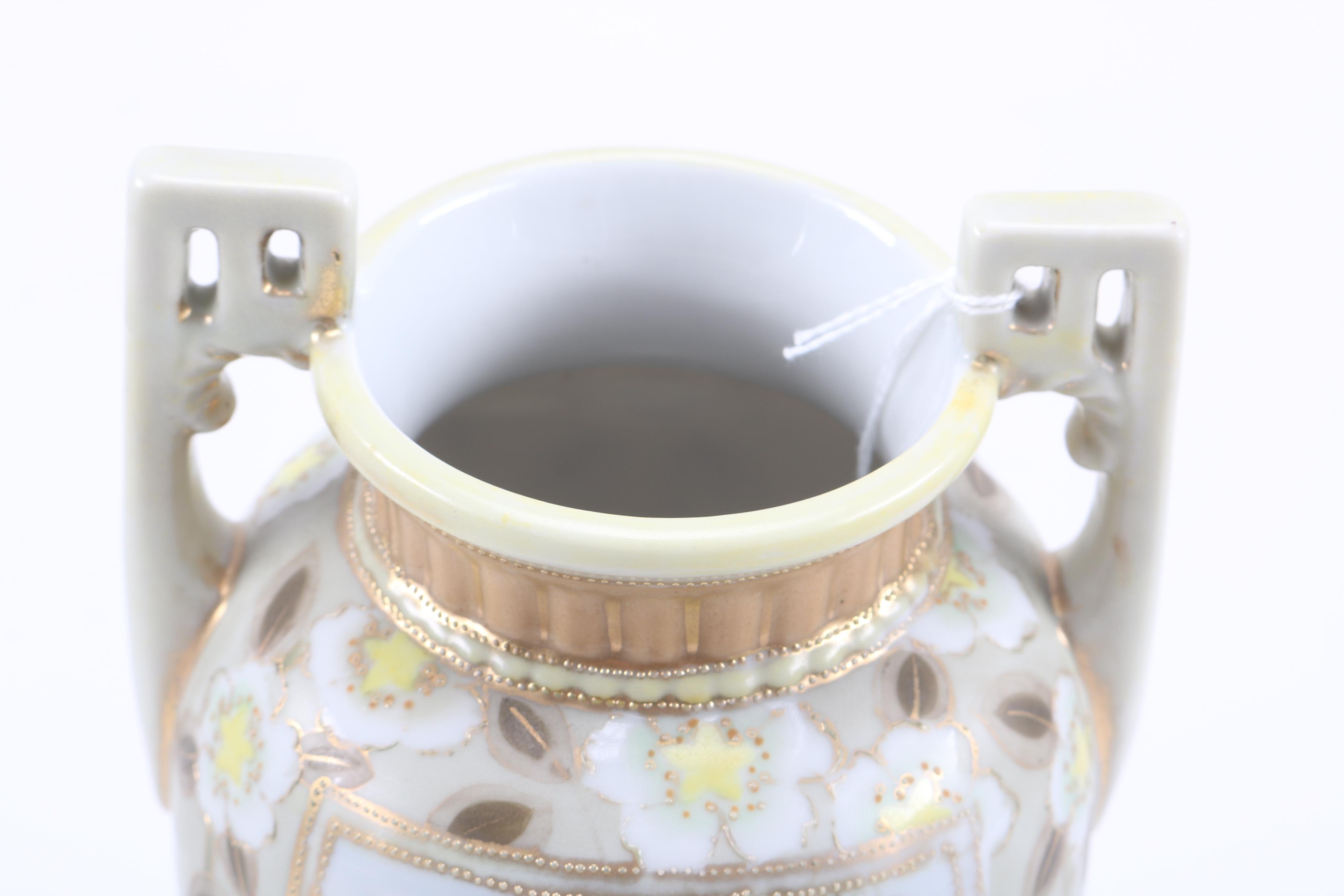 Hand-Painted Nippon Porcelain Vase