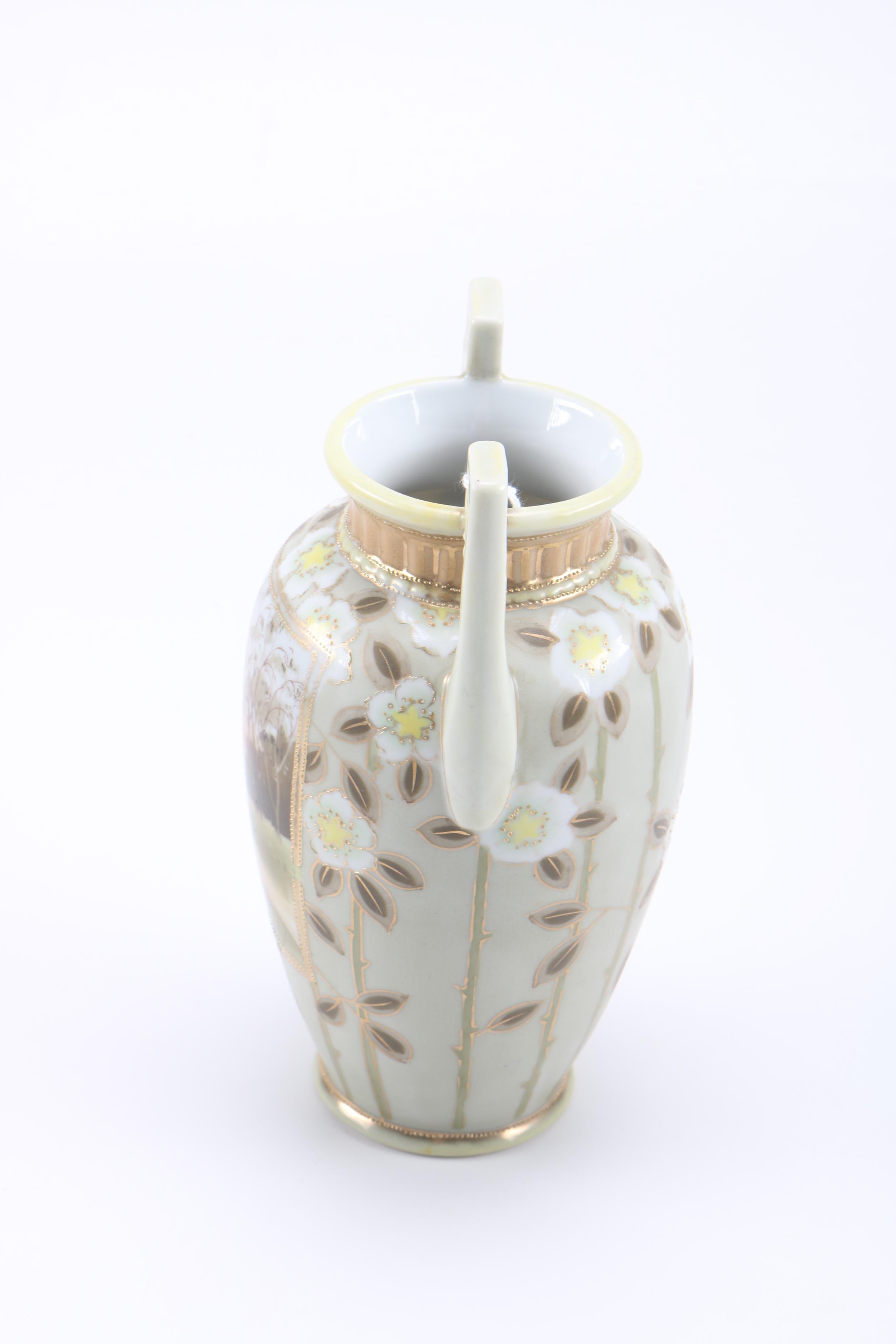 Hand-Painted Nippon Porcelain Vase