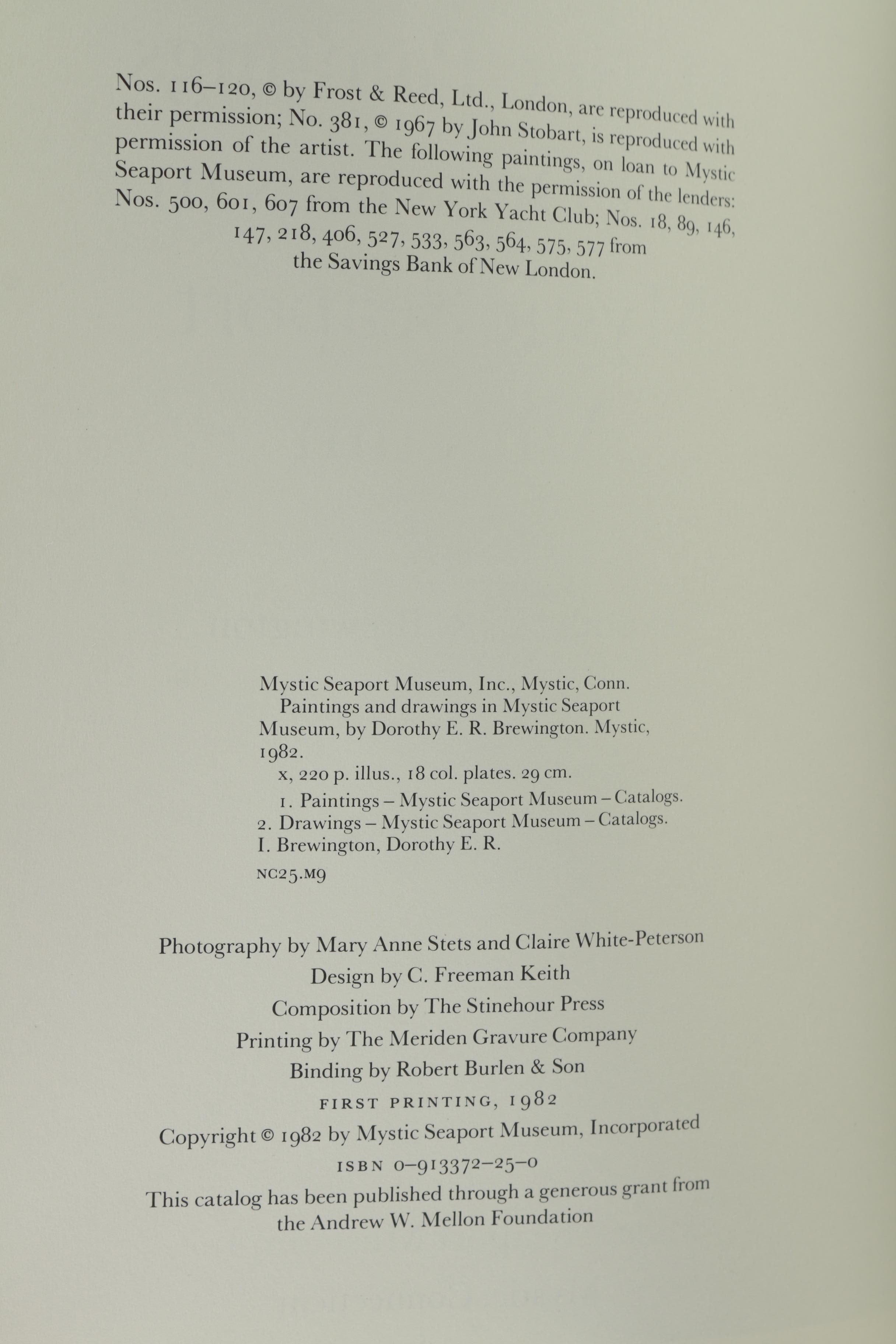 1982 First Printing "Marine Paintings and Drawings in Mystic Seaport Museum"