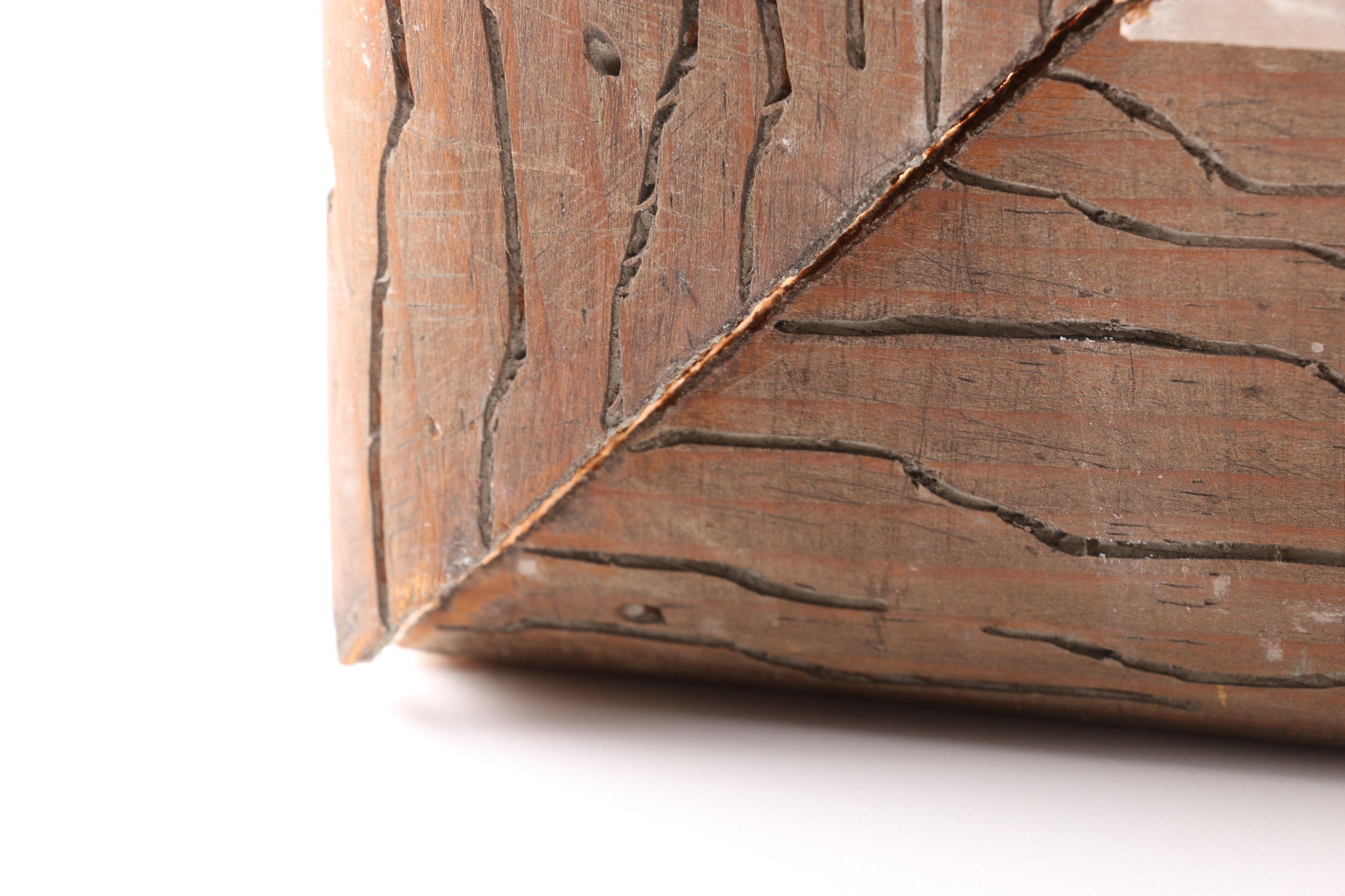 M Pennington Oil and Collage Painting "Triangle"