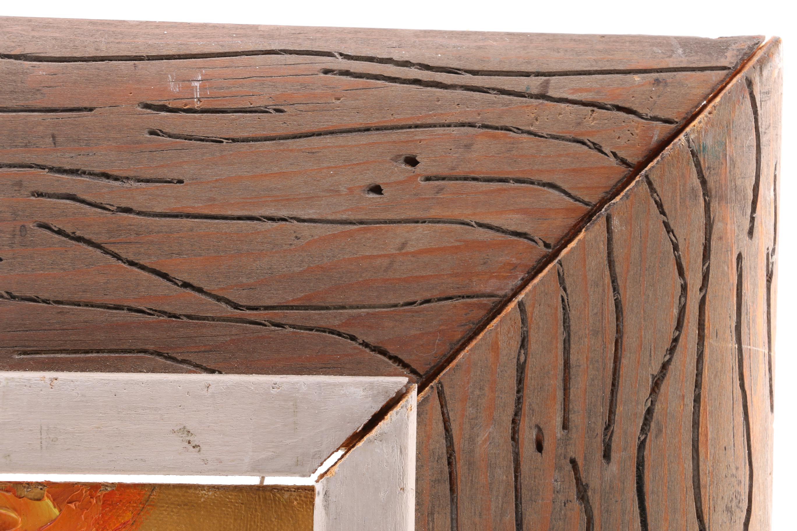 M Pennington Oil and Collage Painting "Triangle"