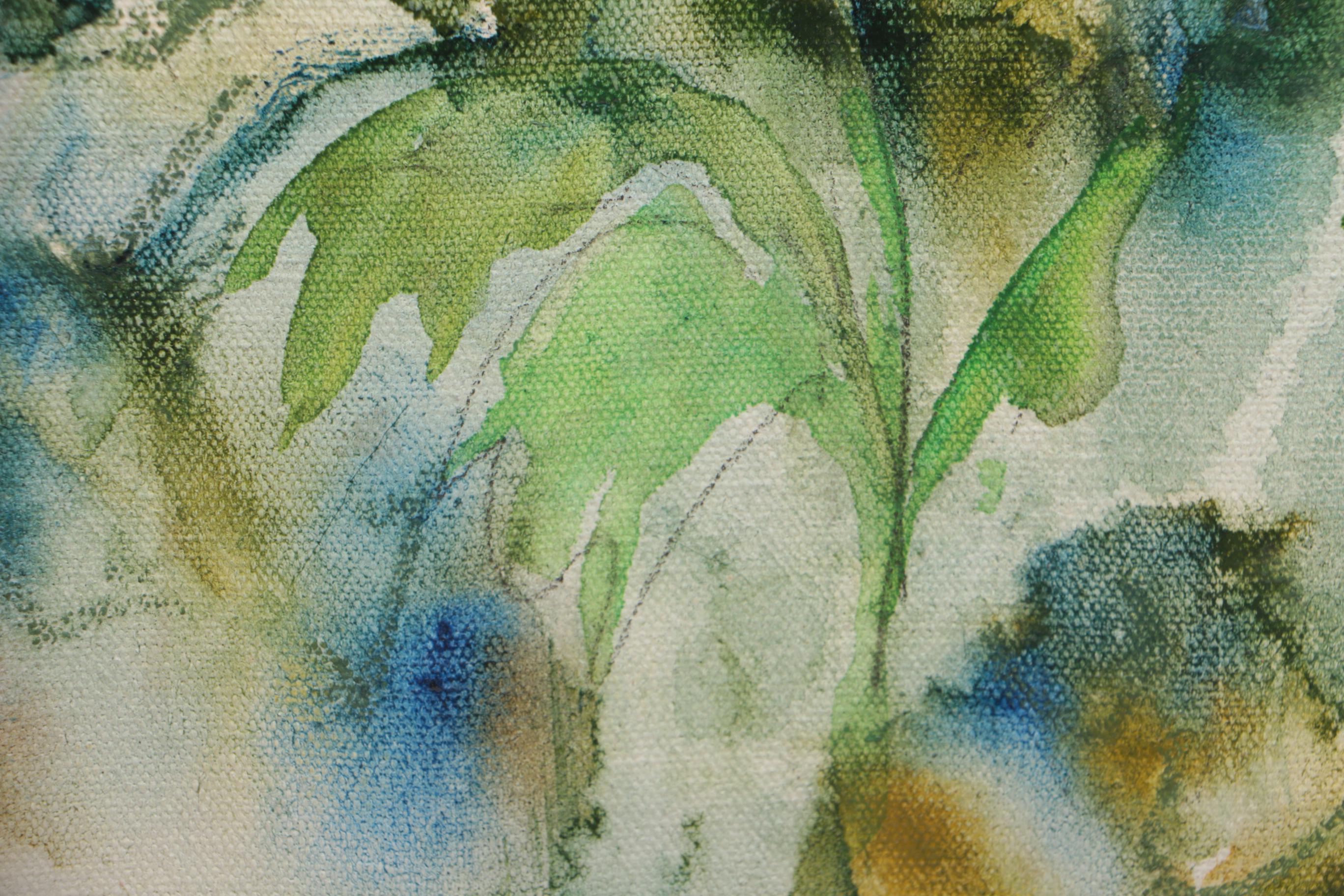 Engelen Floral Themed Oil on Canvas Painting