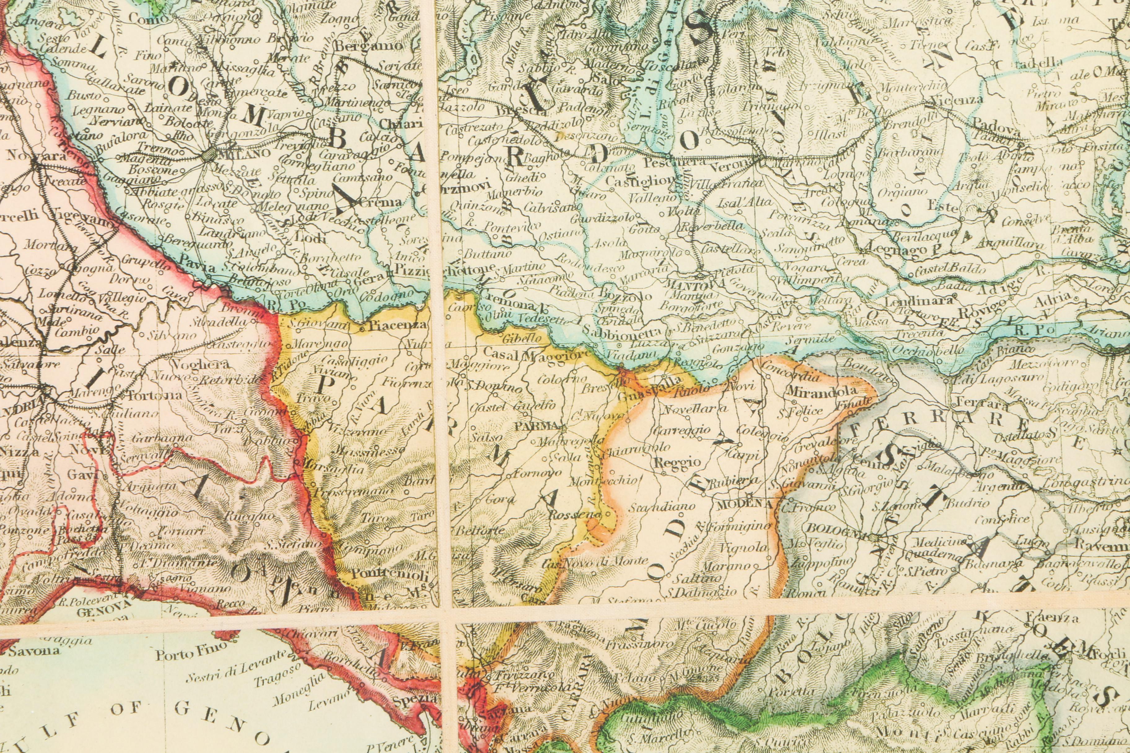 Giclee Print of "Stanford's Map of Italy 1859"