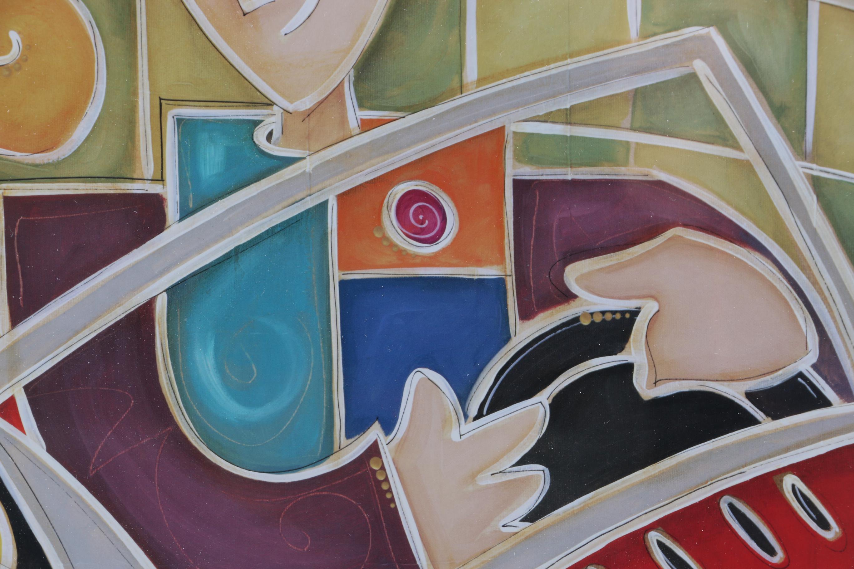 Eric Waugh Limited Edition Offset Lithograph of Abstract Driving Scene