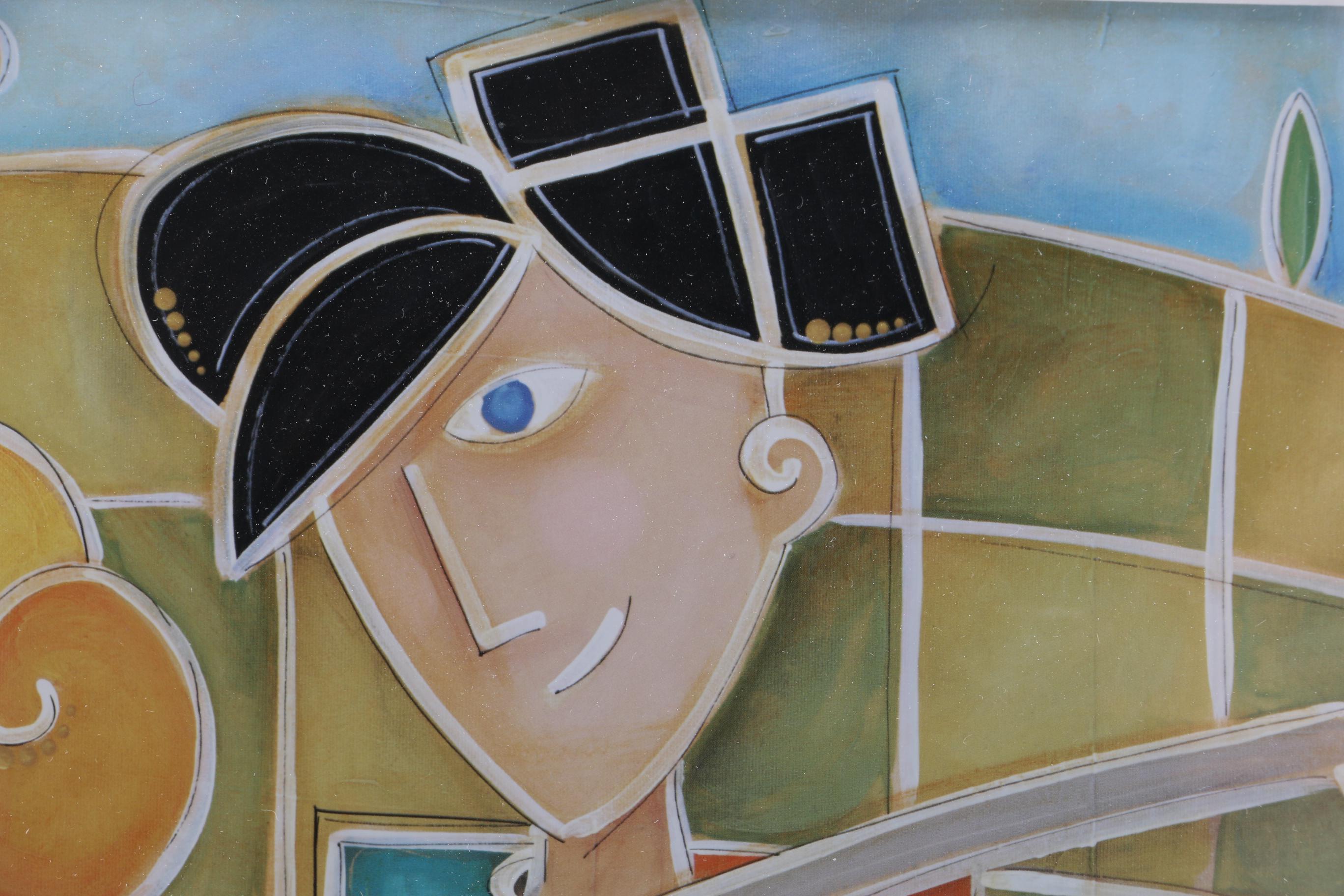 Eric Waugh Limited Edition Offset Lithograph of Abstract Driving Scene