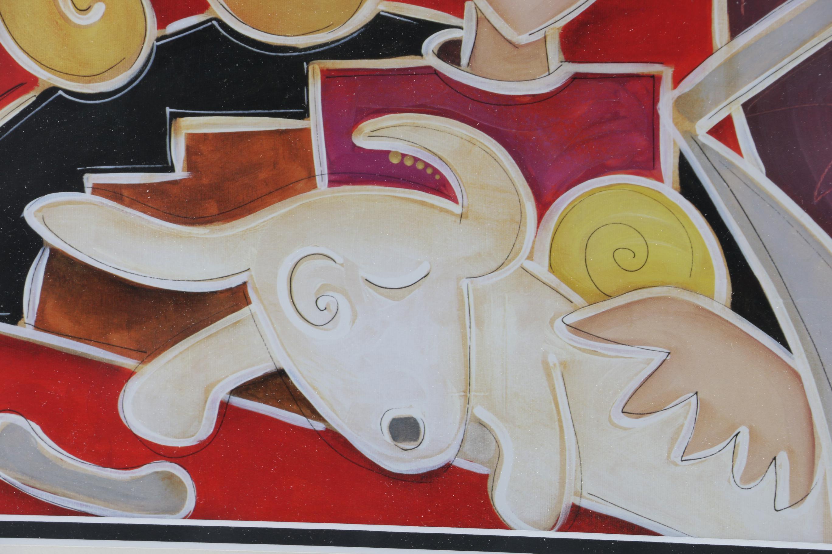 Eric Waugh Limited Edition Offset Lithograph of Abstract Driving Scene