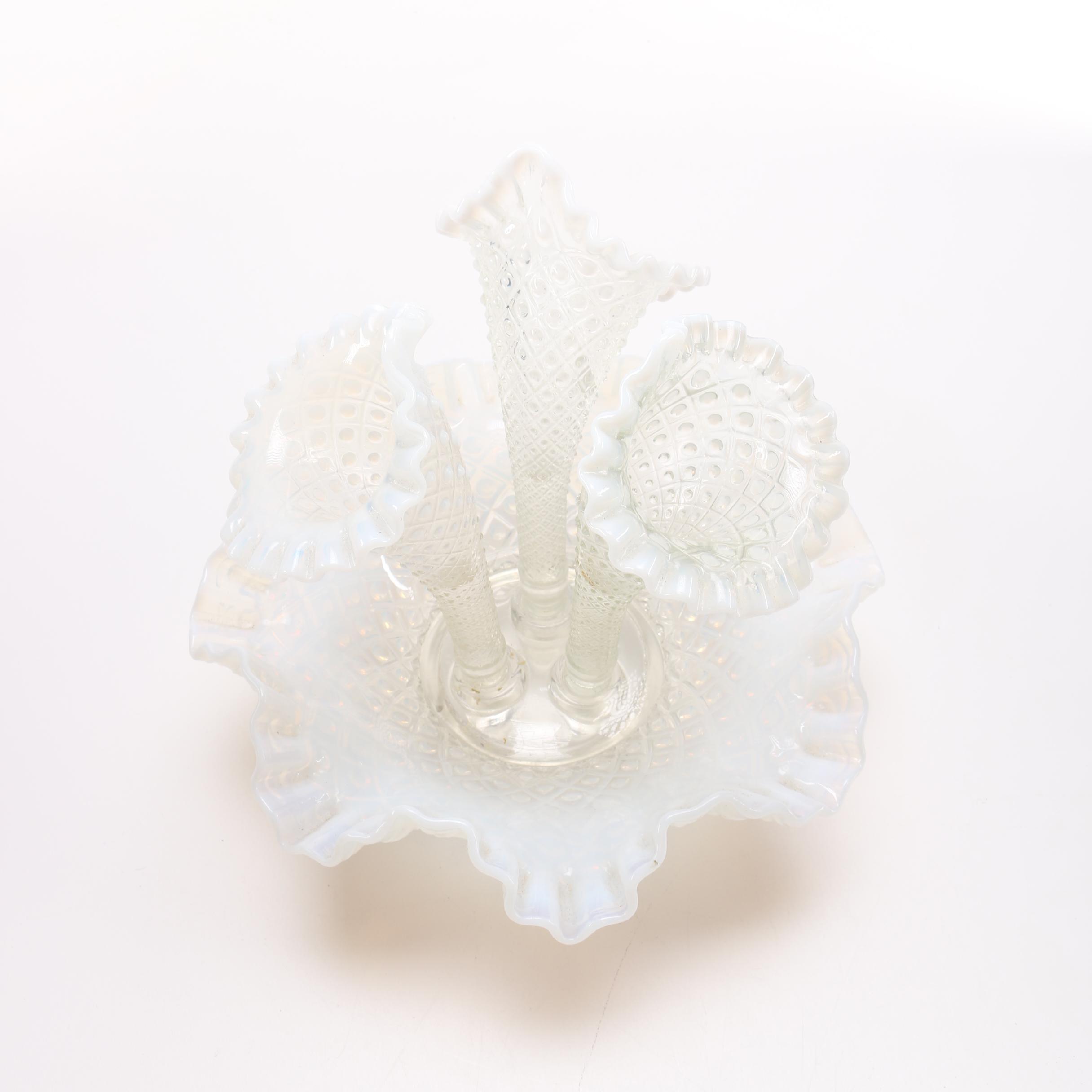 Fenton Glass Epergne Circa 1960