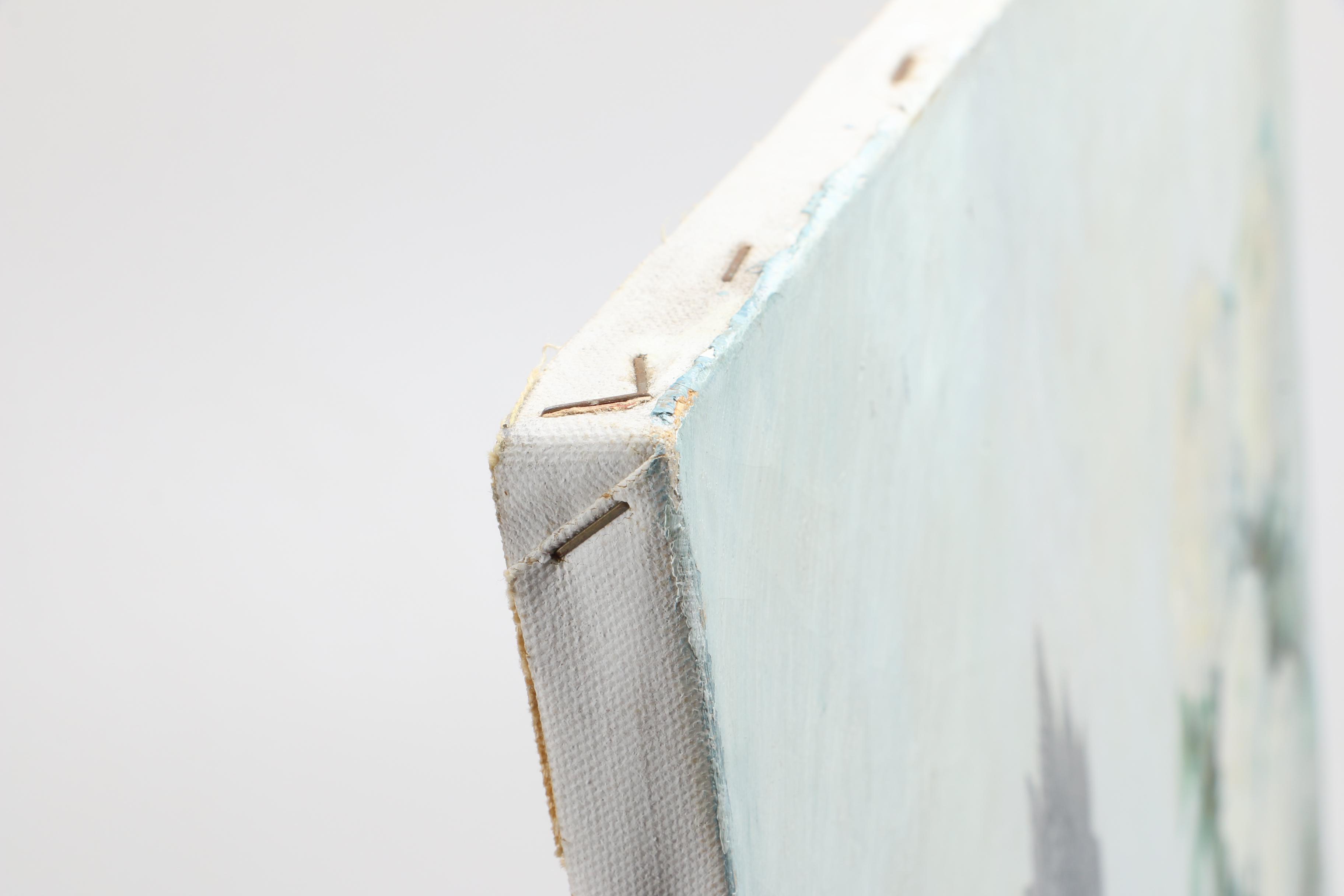 Oil Still Life on Stretched Canvas With Statue of Tara