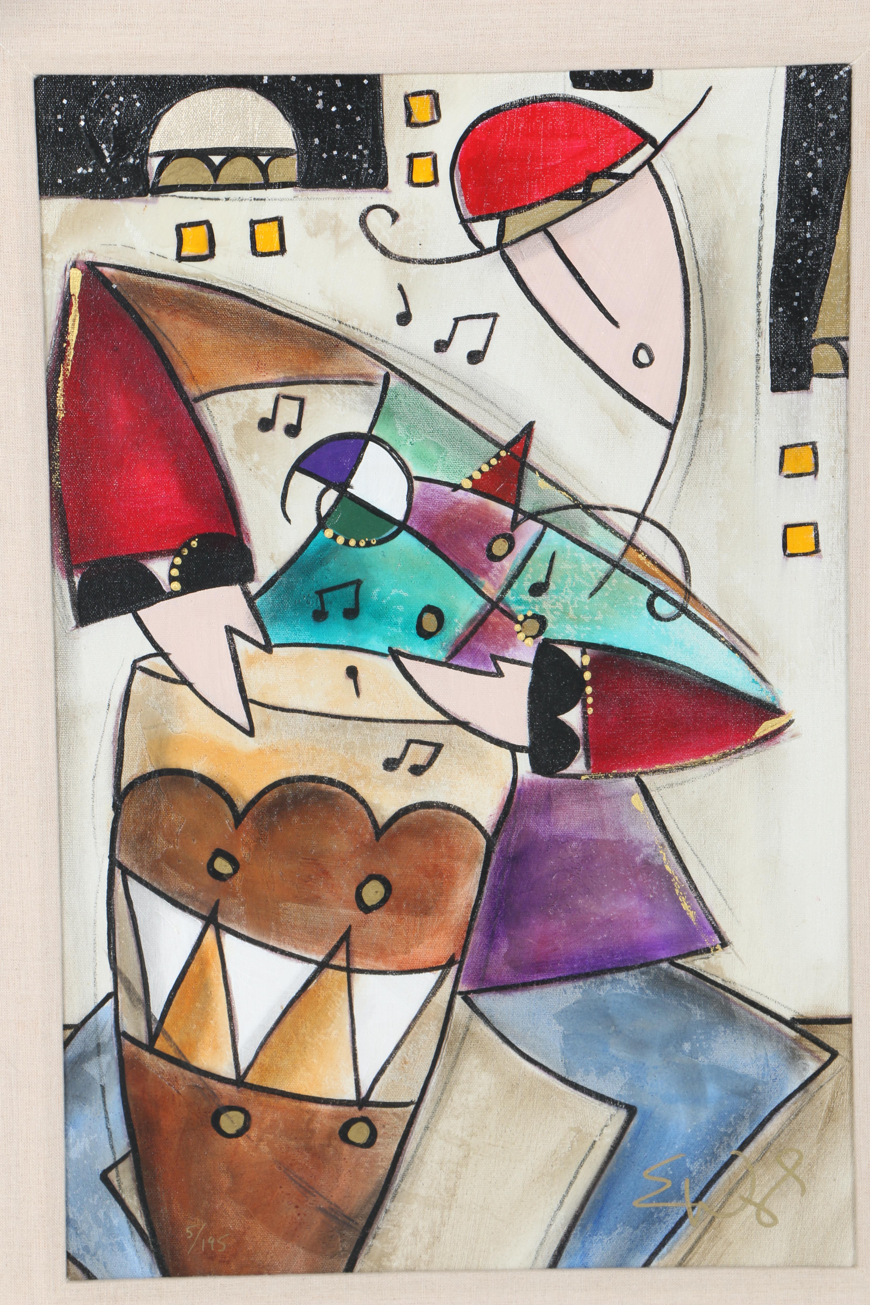 Eric Waugh Limited Edition Giclee Print of Abstract Musician