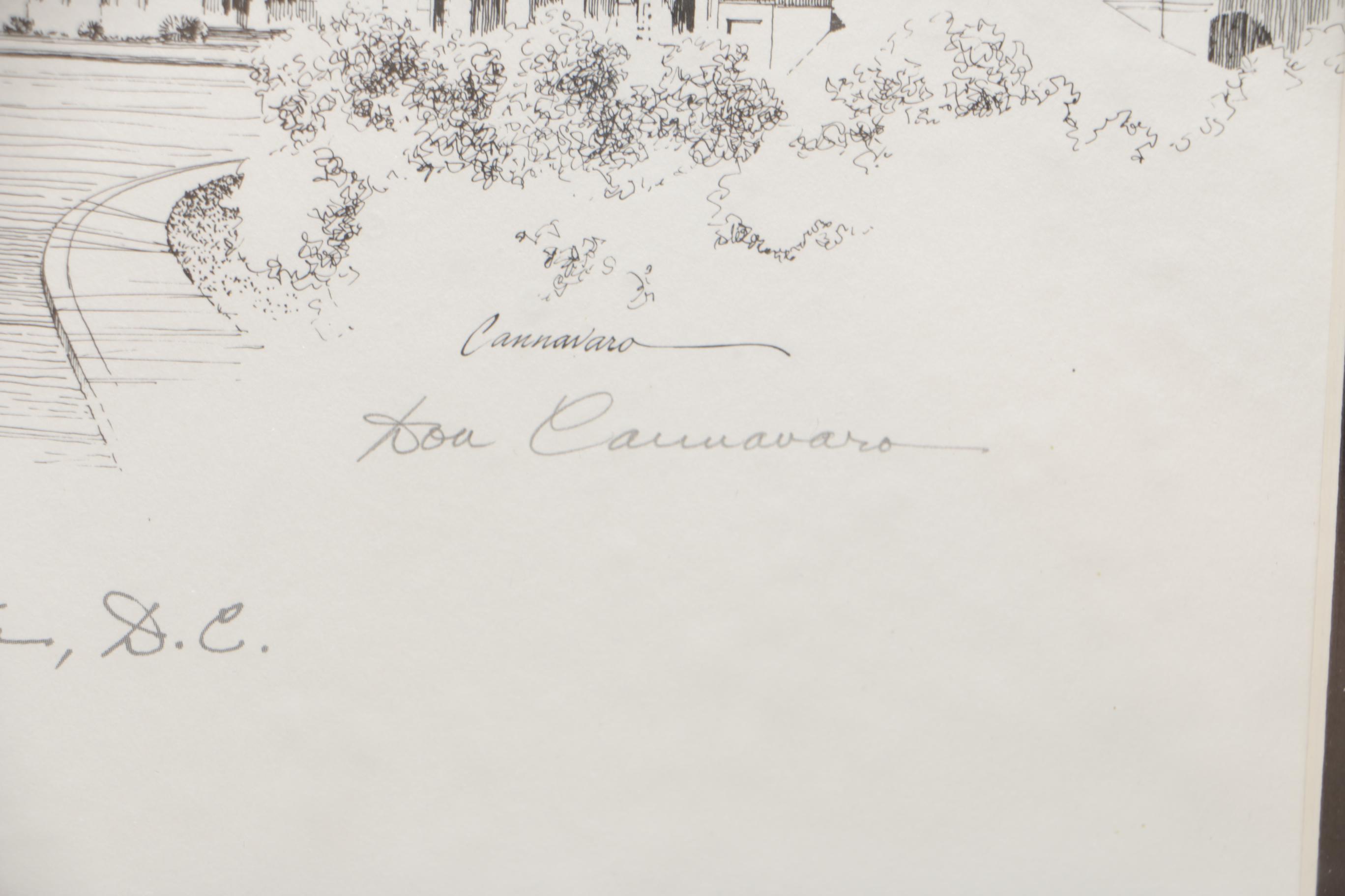 Don Cannavaro Lithograph on Paper of United States Capitol