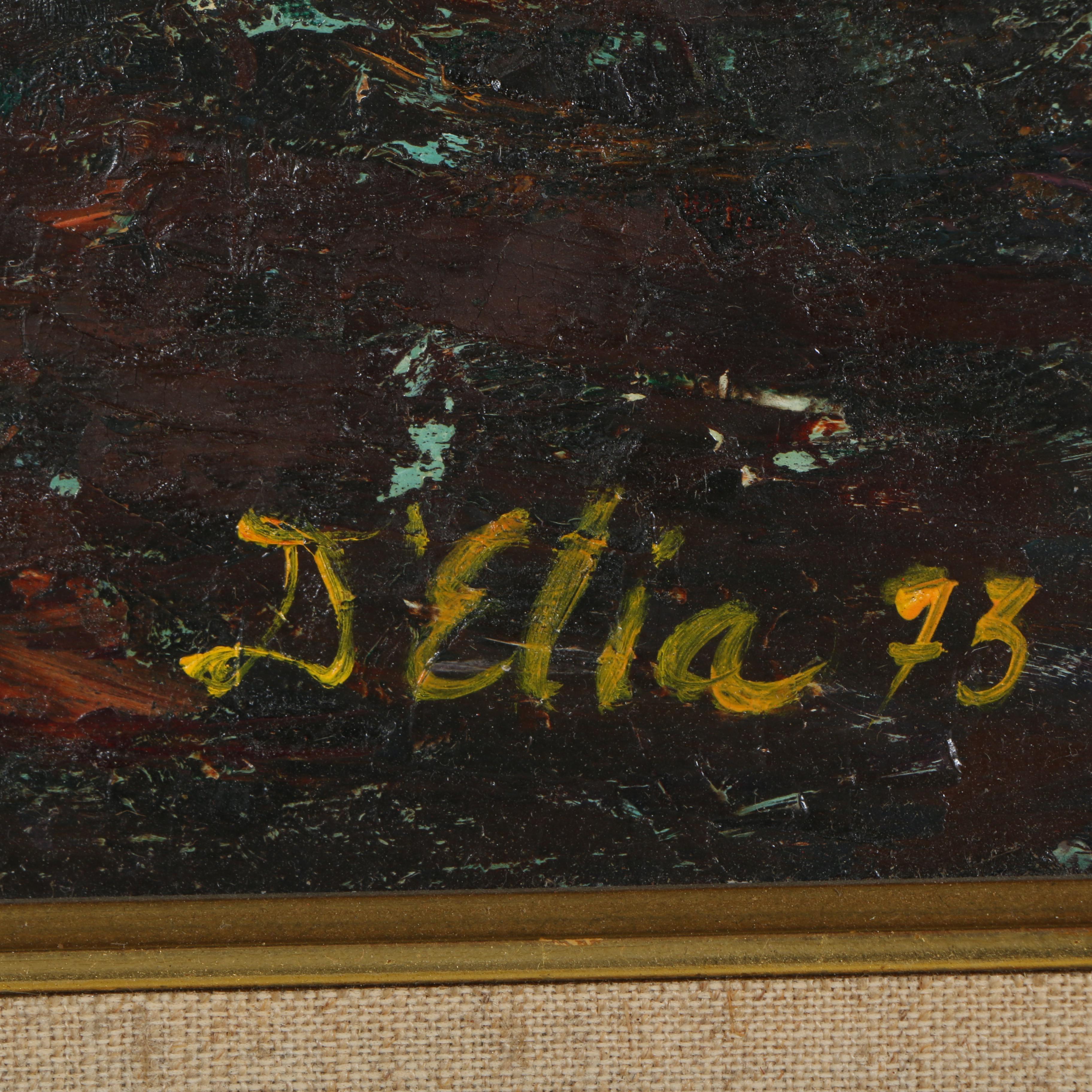 D'Elia Oil Painting of Scenic Ocean