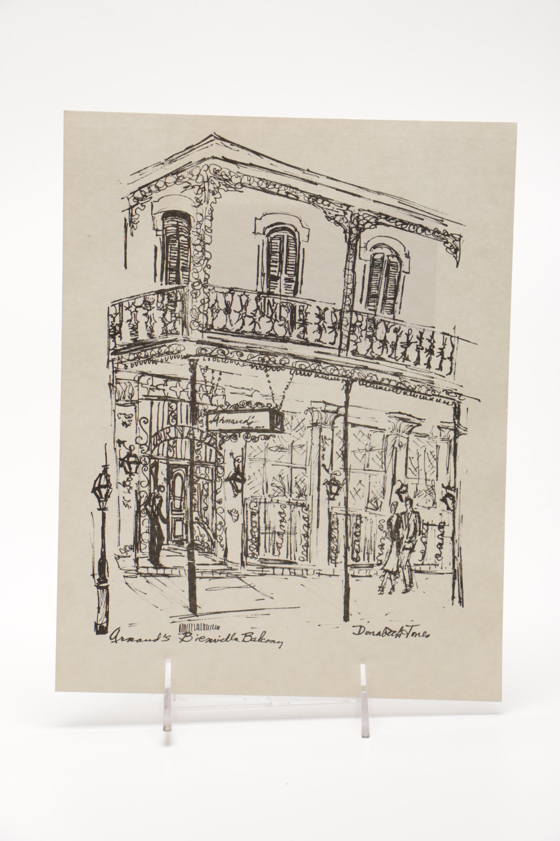 Donabeth Jones Lithographs of New Orleans Monuments