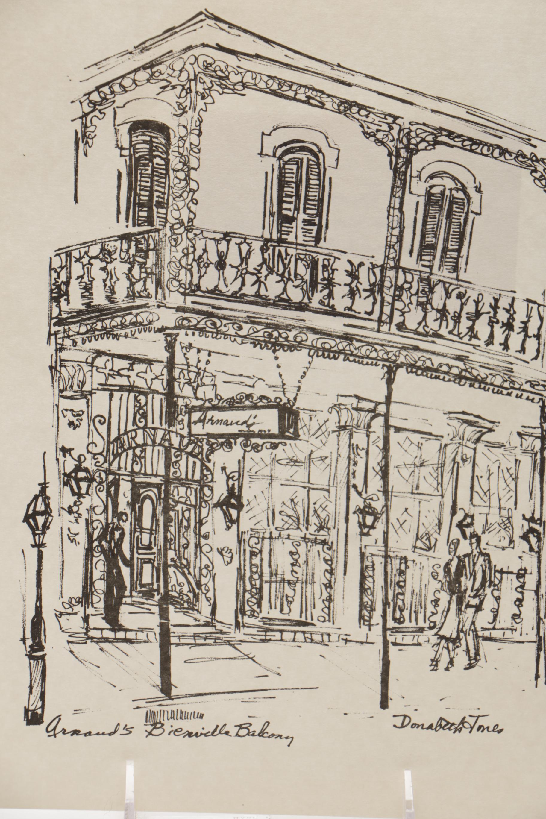 Donabeth Jones Lithographs of New Orleans Monuments