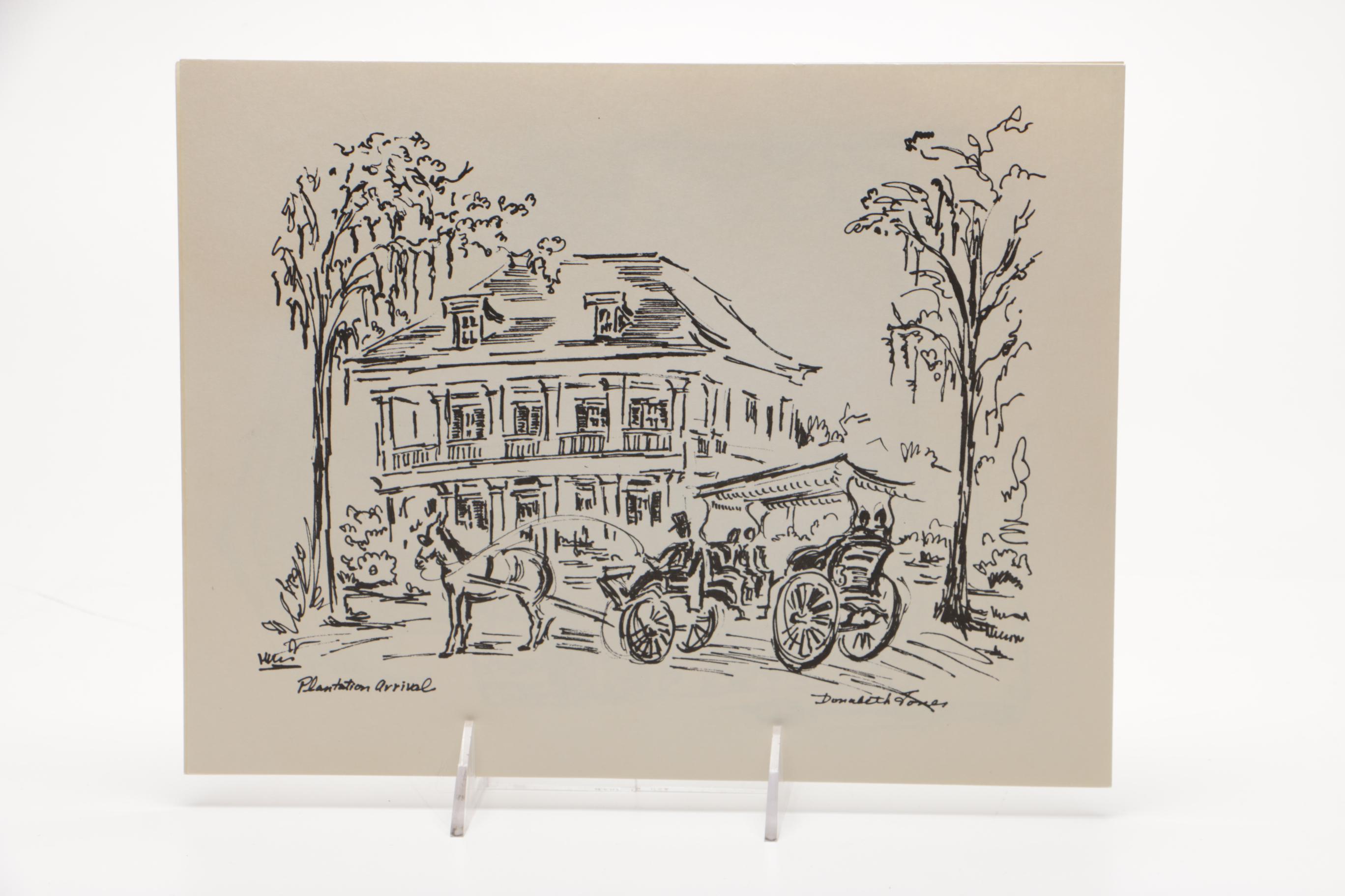 Donabeth Jones Lithographs of New Orleans Monuments