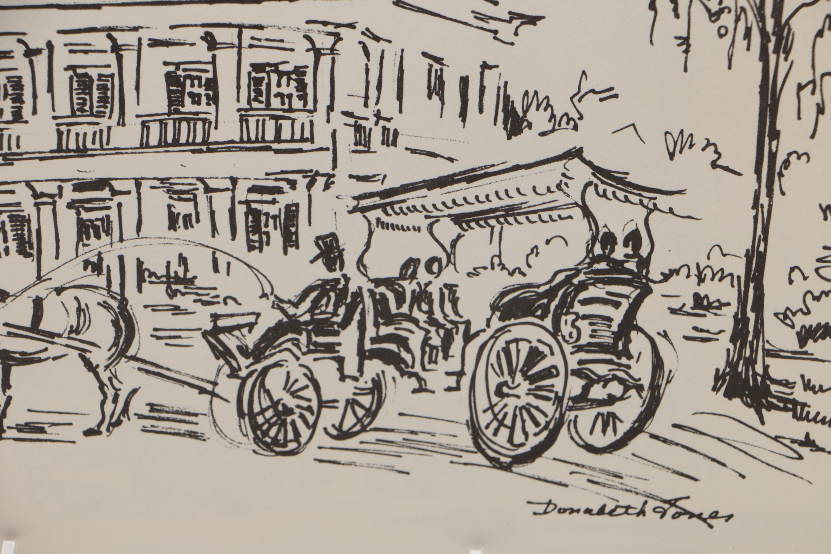 Donabeth Jones Lithographs of New Orleans Monuments