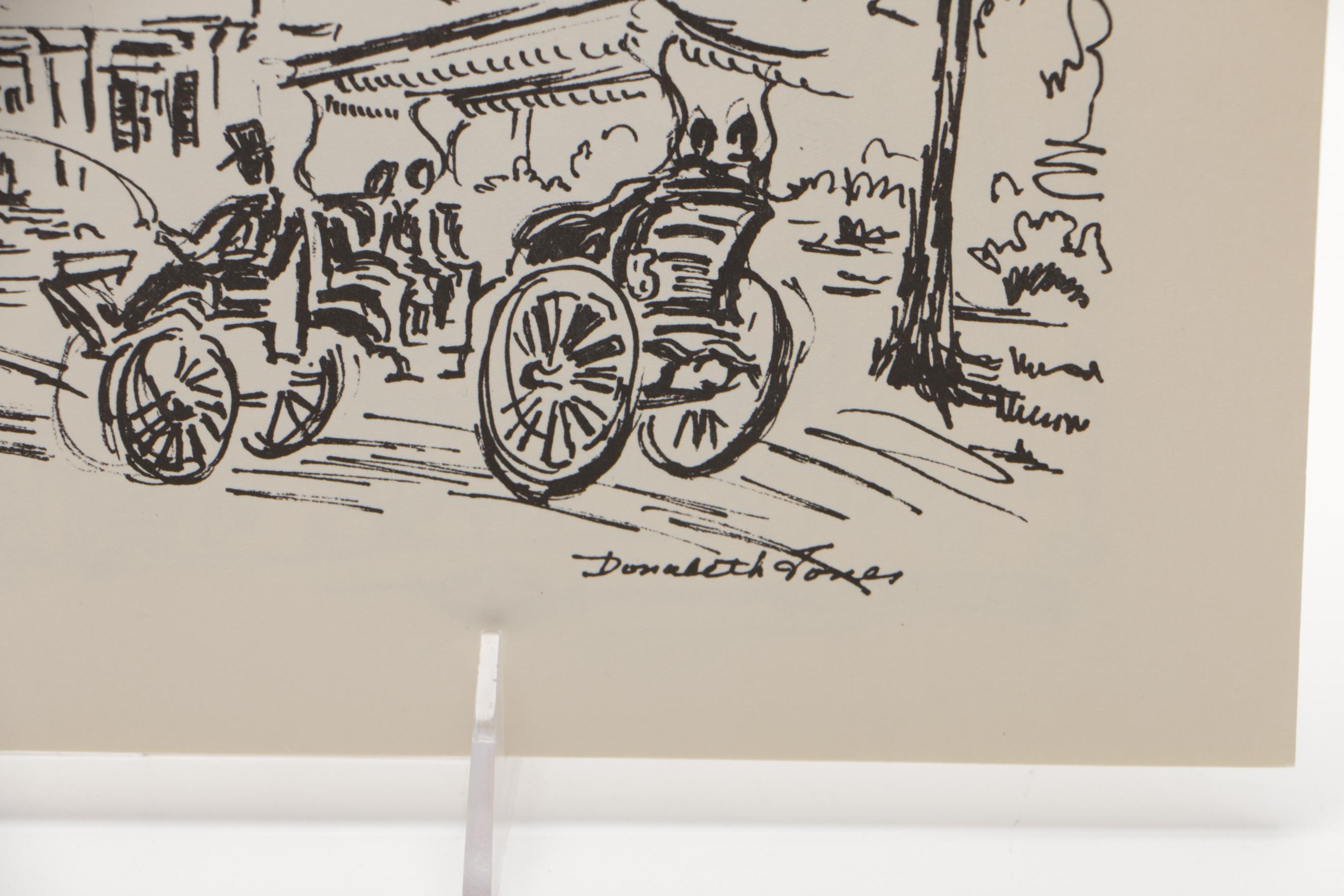 Donabeth Jones Lithographs of New Orleans Monuments