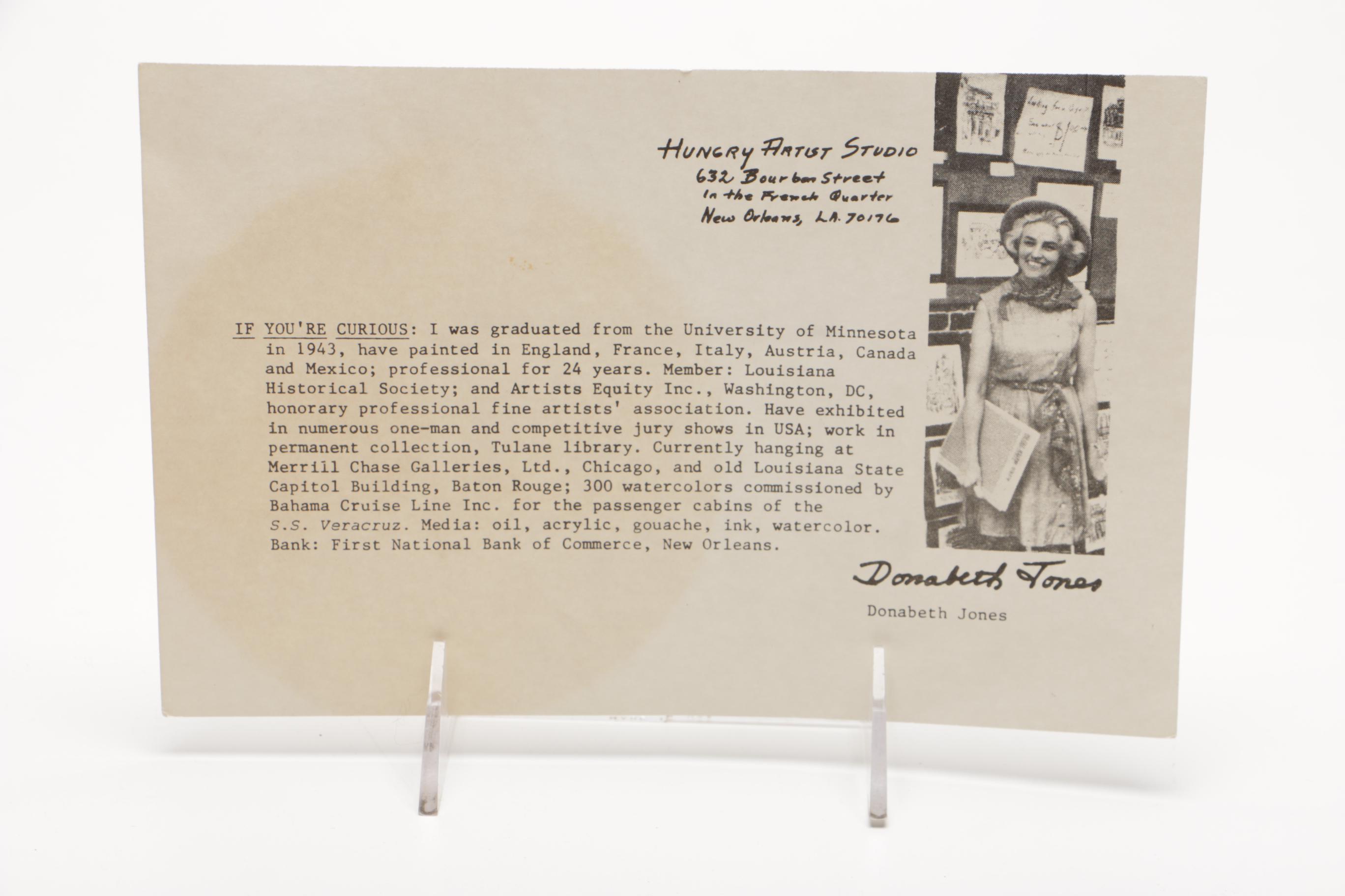 Donabeth Jones Lithographs of New Orleans Monuments