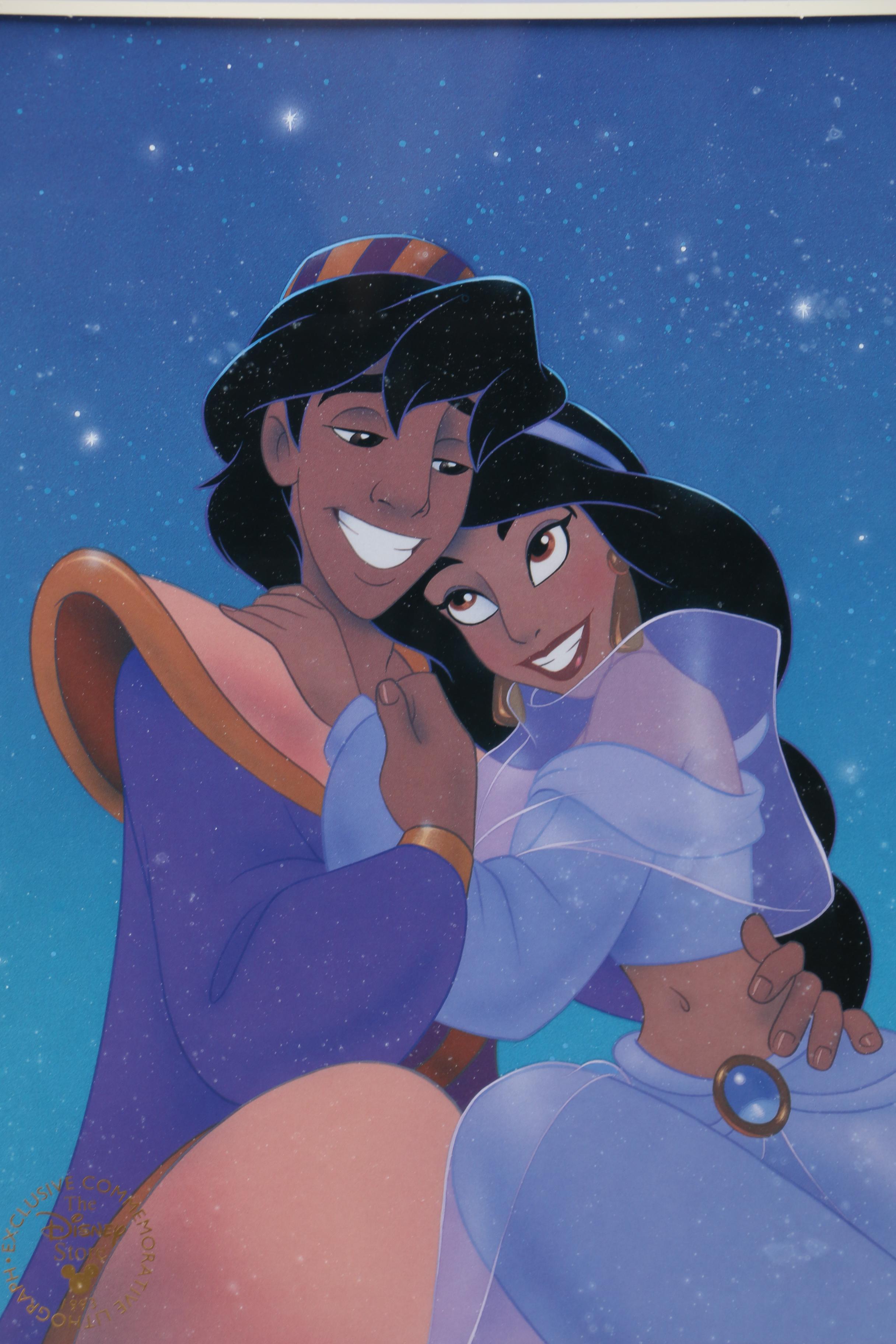 Disney Commemorative Offset Lithograph of a Scene from "Aladdin"