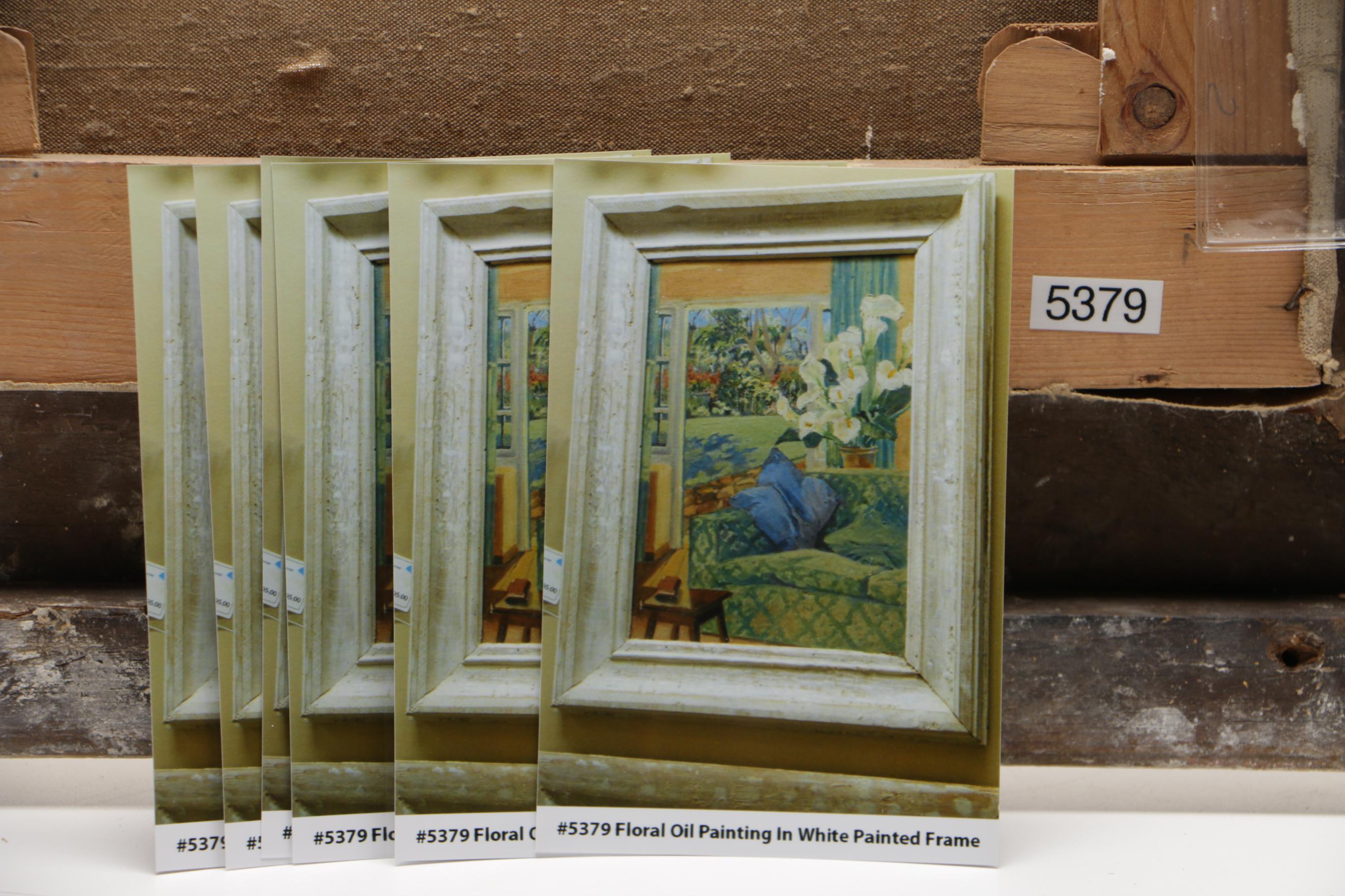 Oil on Canvas Painting of an Interior with Calla Lilies