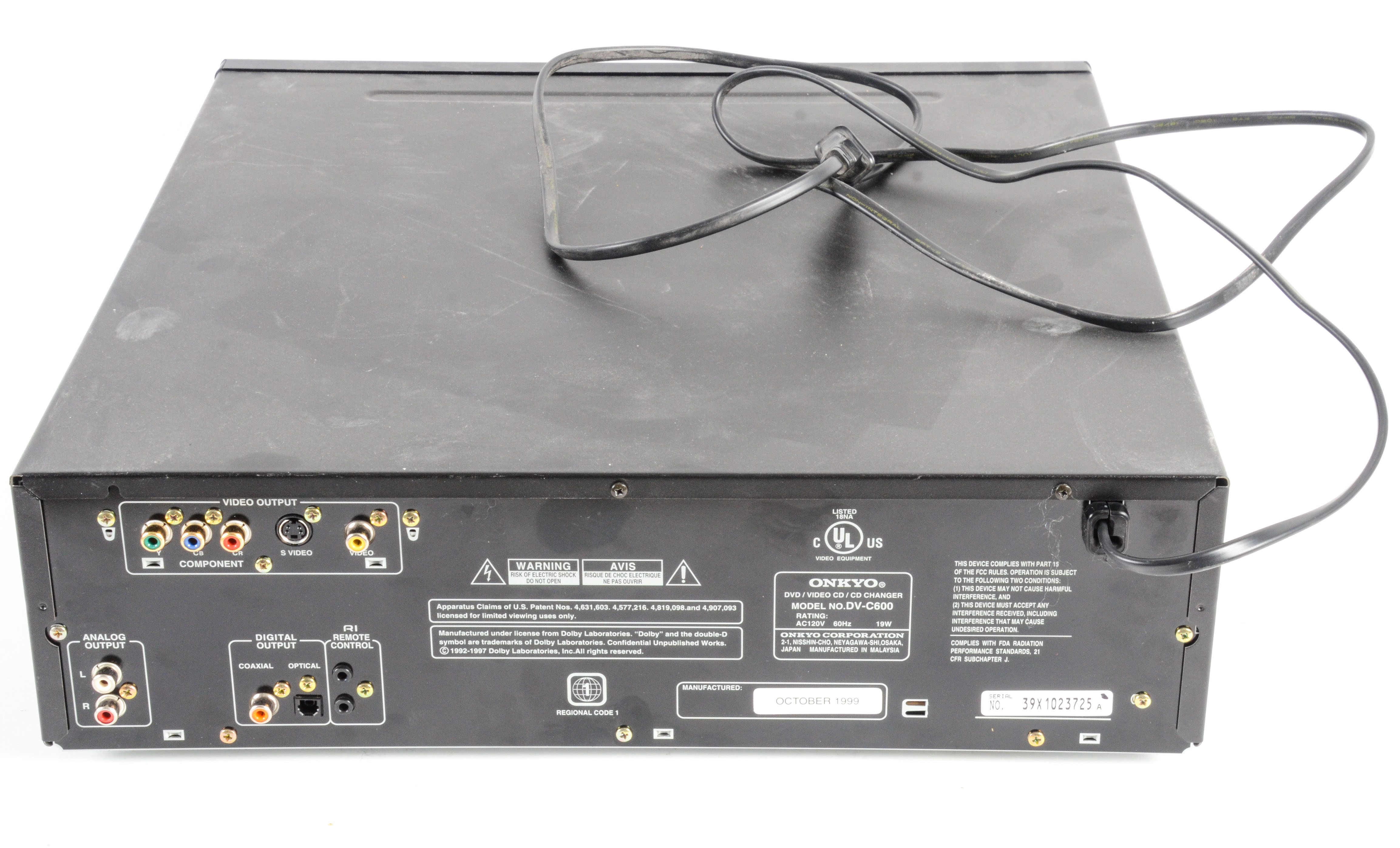 JVC A/V Receiver and Onkyo DVD Player