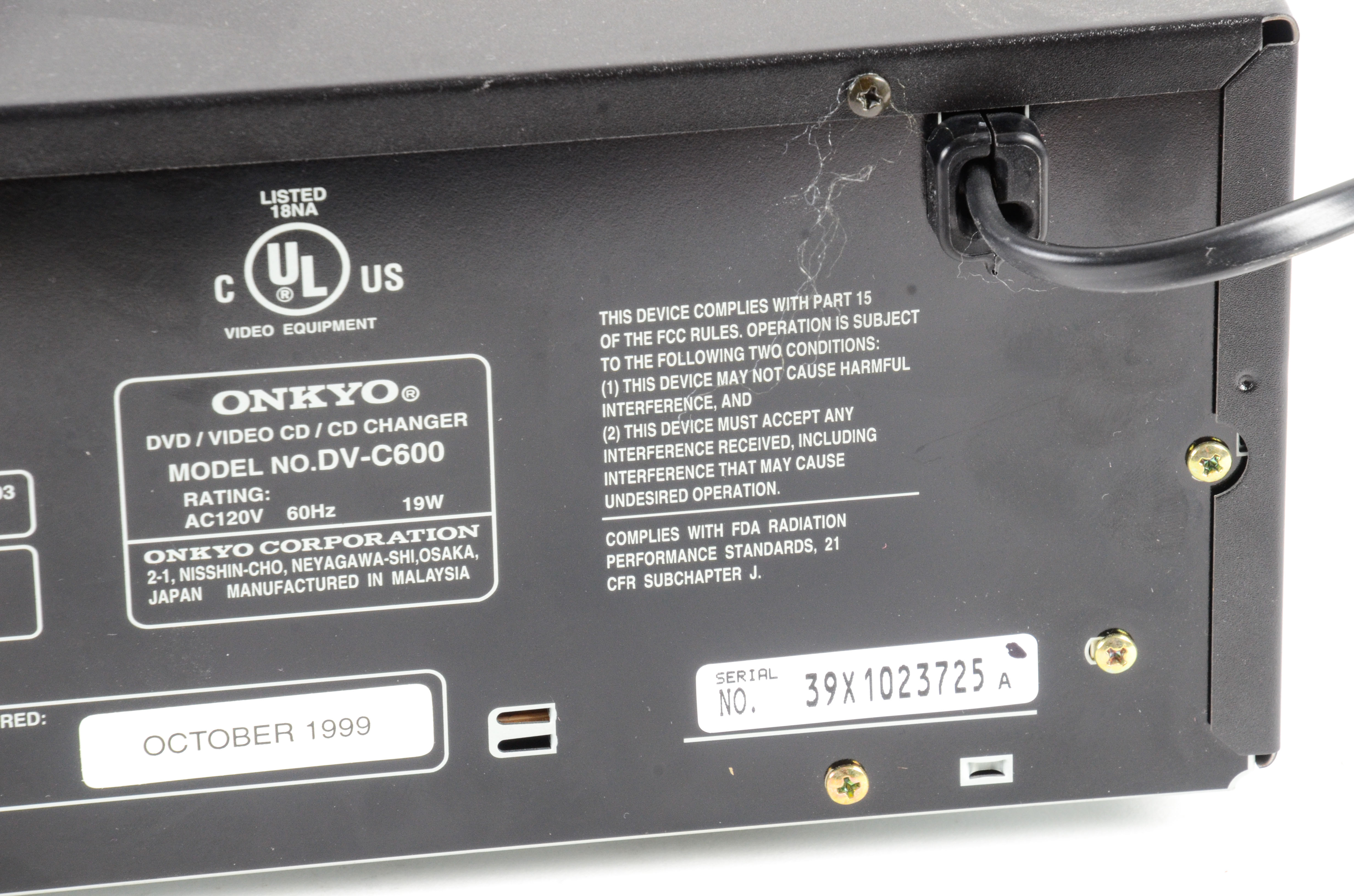 JVC A/V Receiver and Onkyo DVD Player