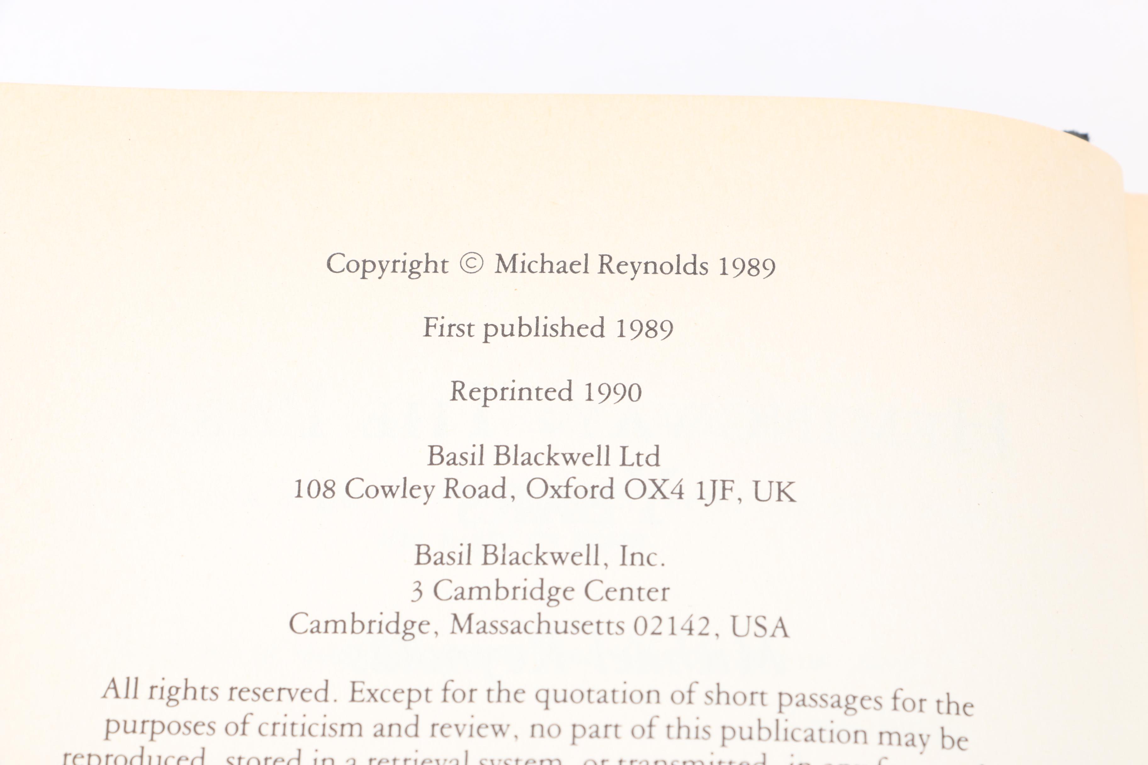 1990 Author-Inscribed "Hemingway: The Paris Years" by Michael Reynolds