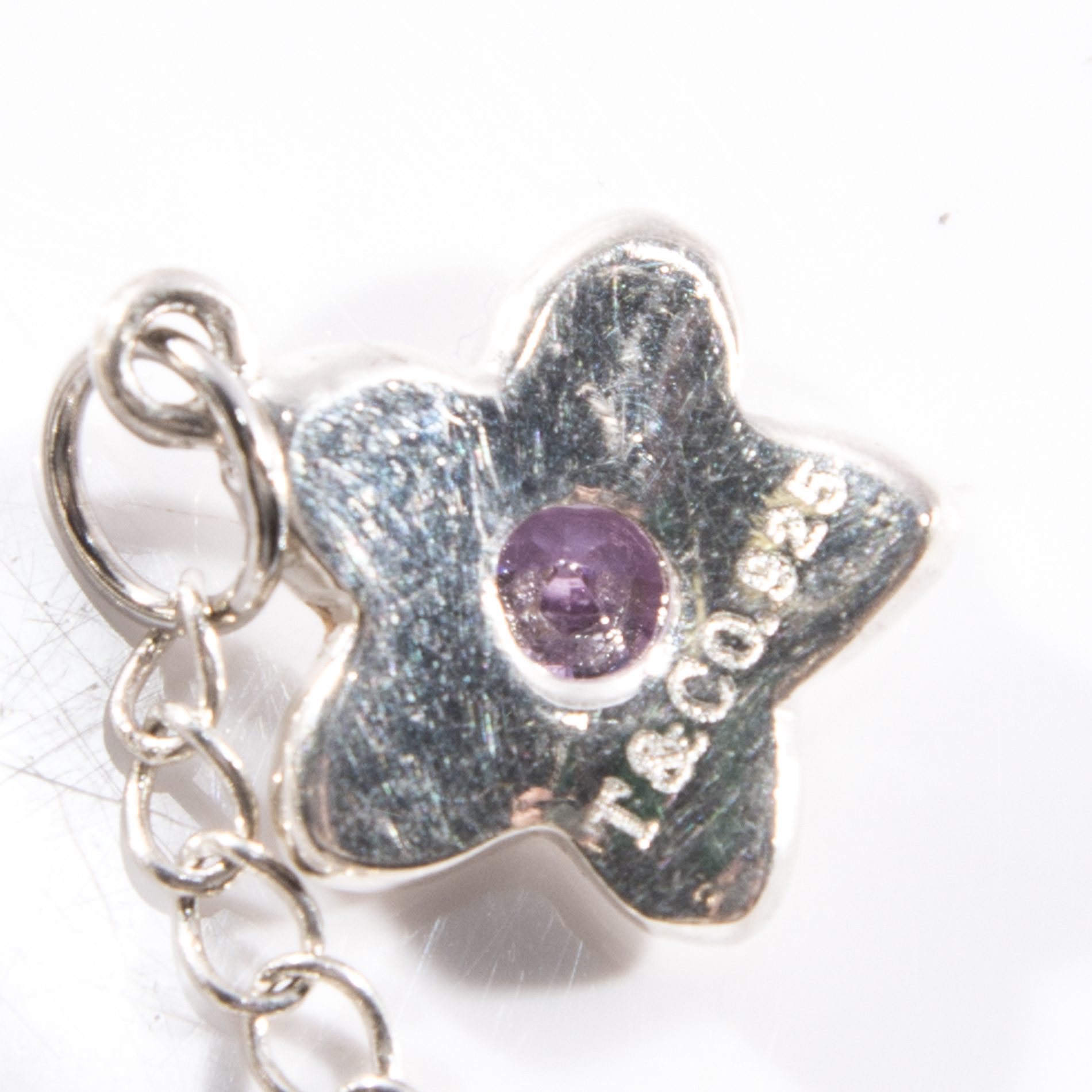 Tiffany & Co. Sterling Silver Ten-Flower Amethyst Bracelet