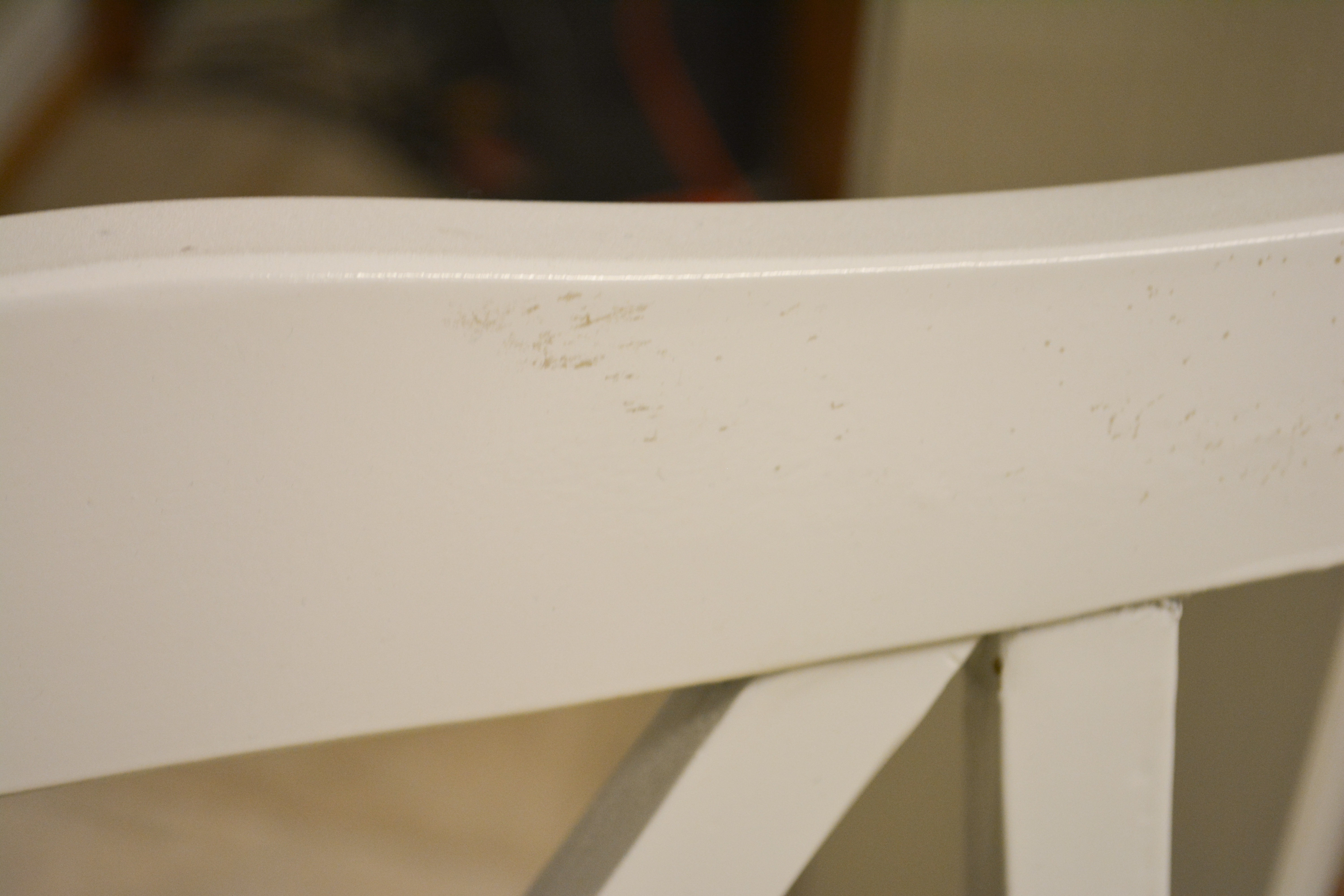 White Bistro Set With Yellow Cushions