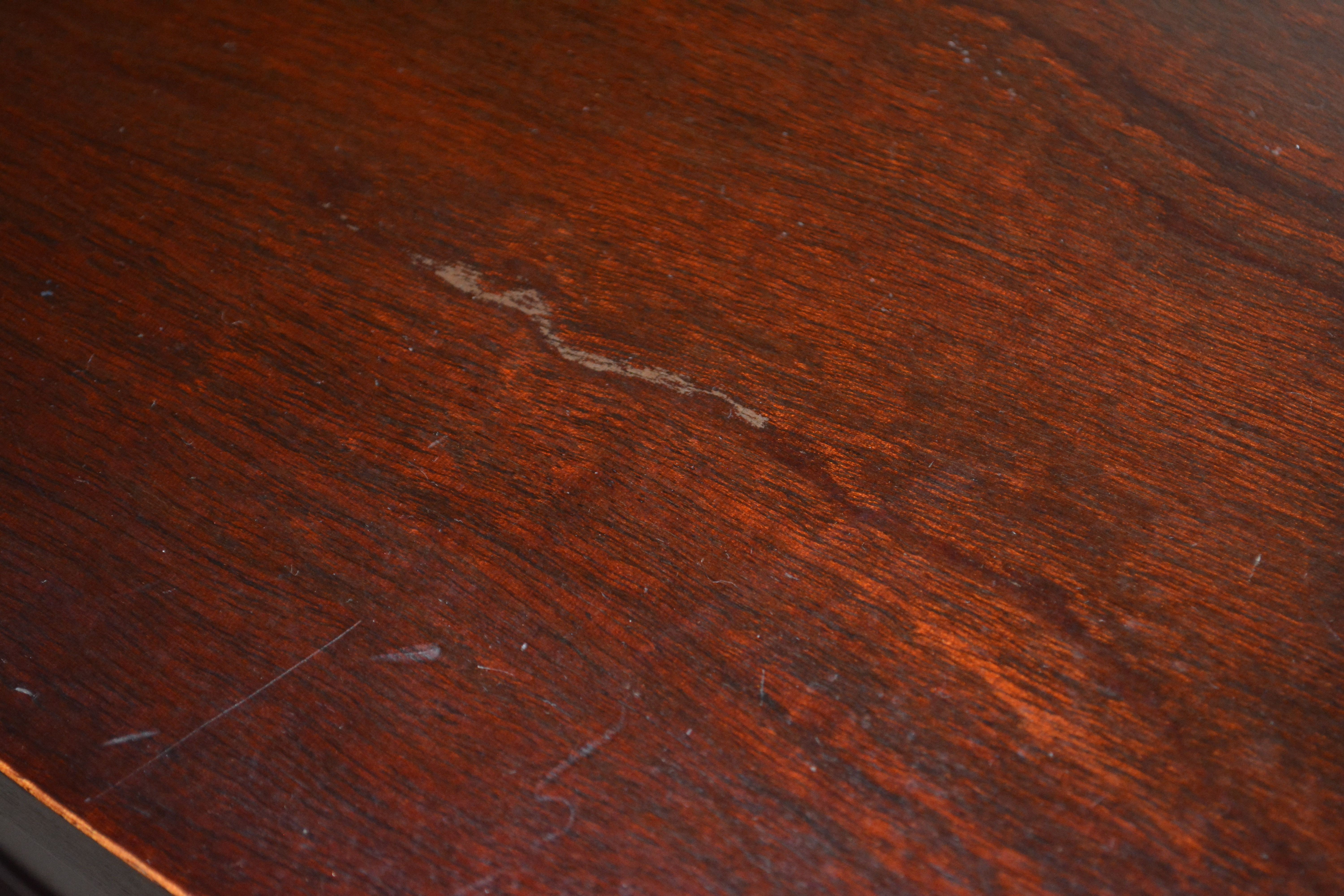 Vintage Demilune Console Table in Mahogany
