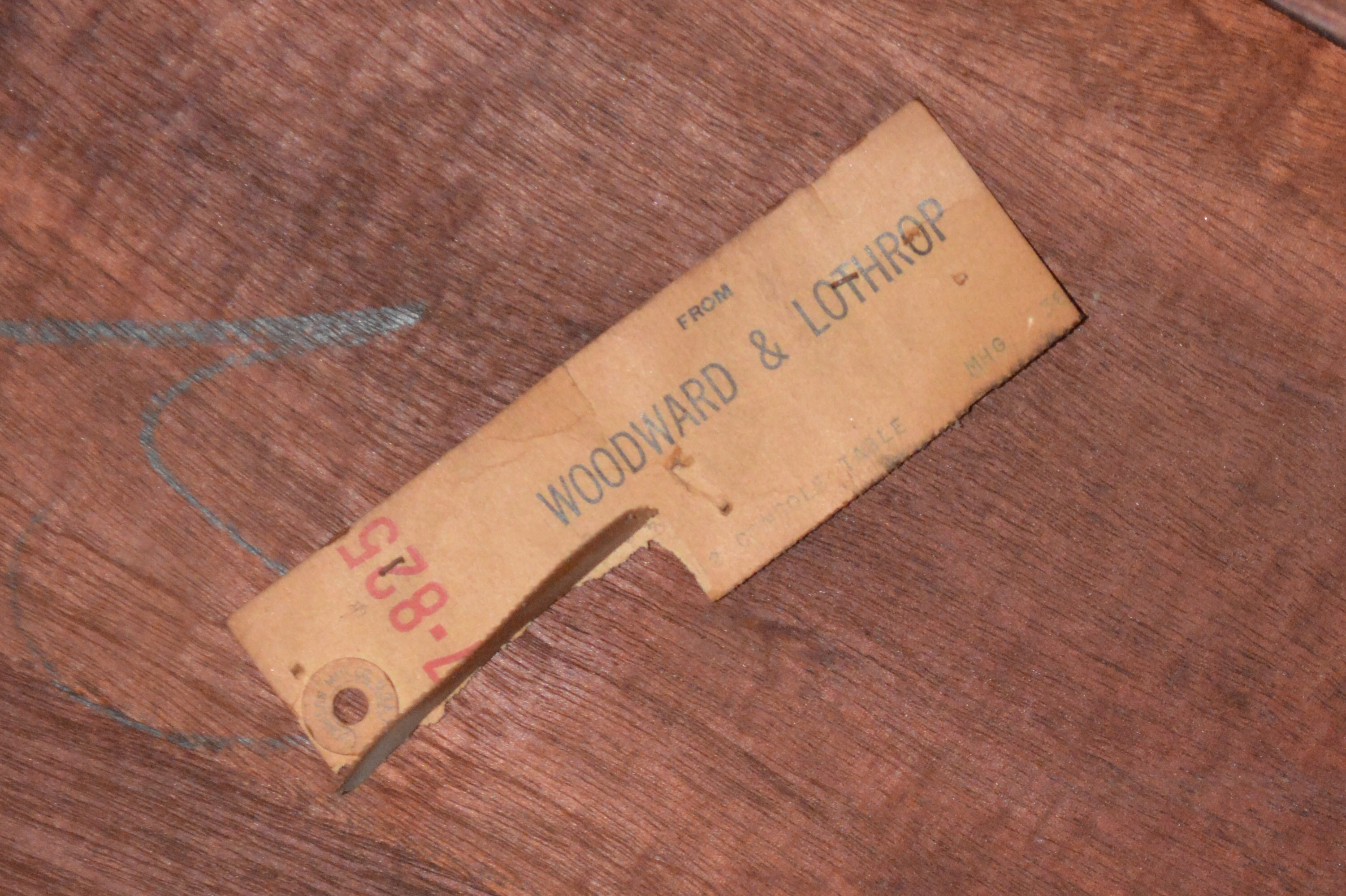 Vintage Demilune Console Table in Mahogany
