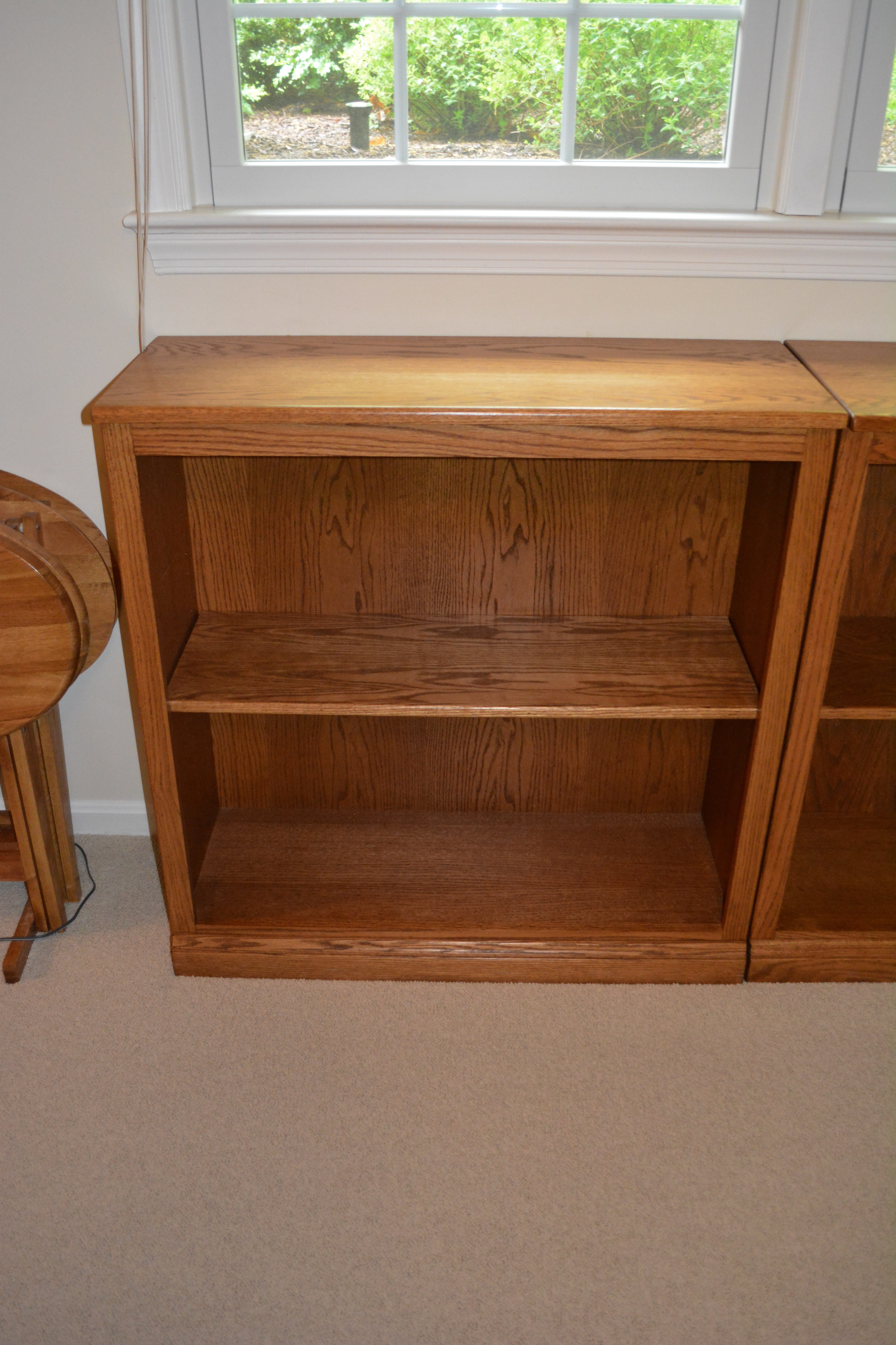 Contemporary Two-Shelf Bookcases