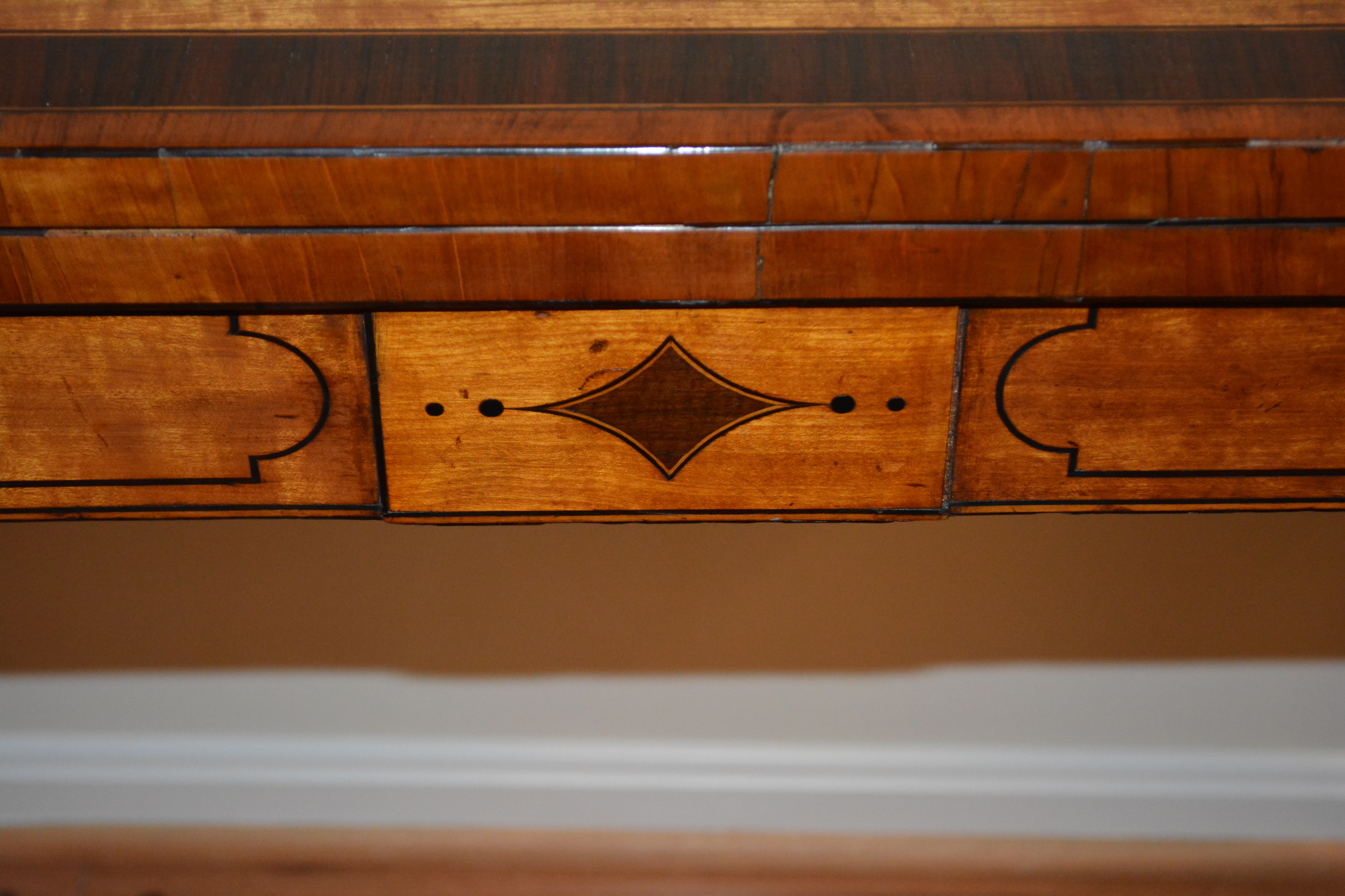 Antique Hepplewhite Style Games Table With Foldover Top