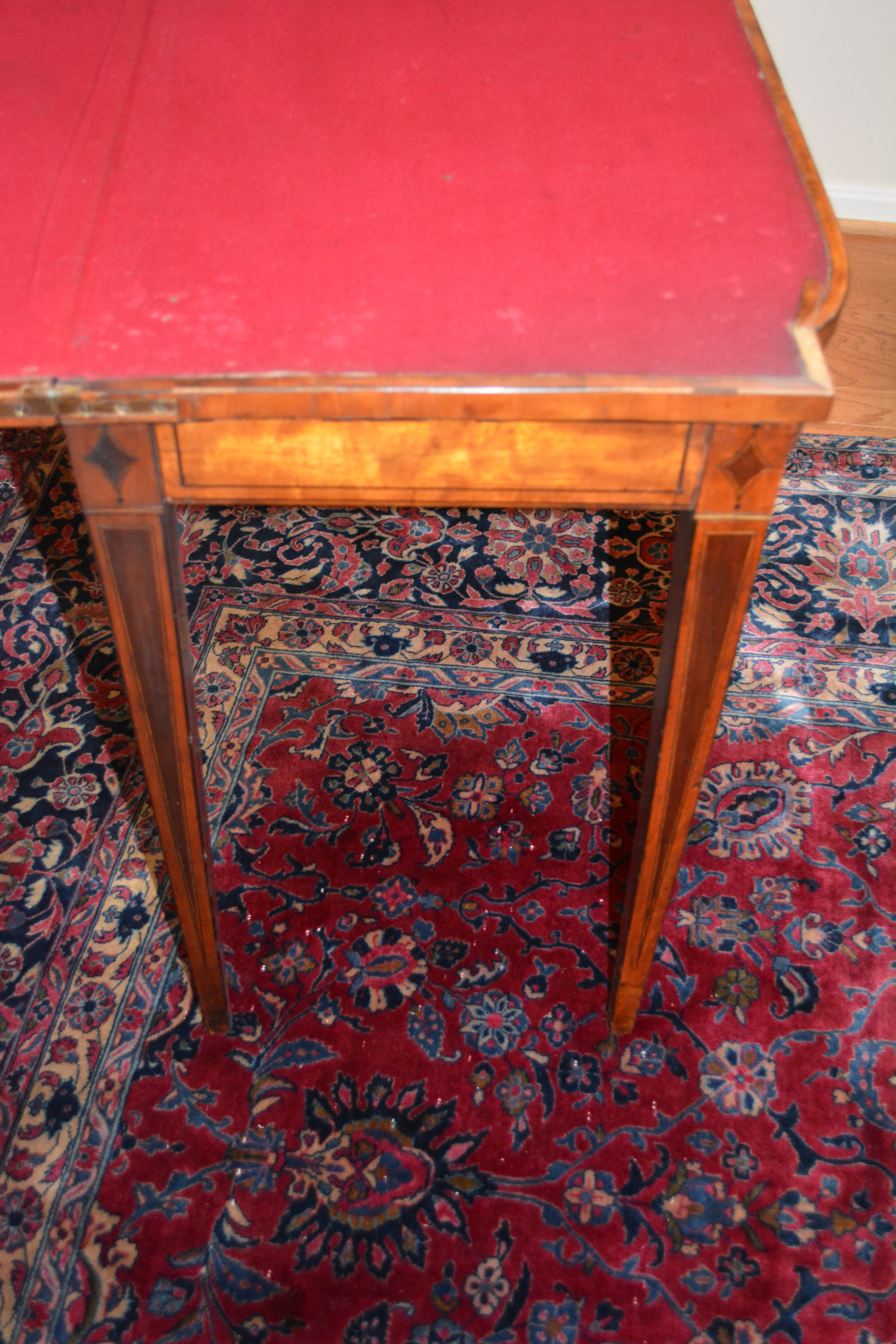 Antique Hepplewhite Style Games Table With Foldover Top