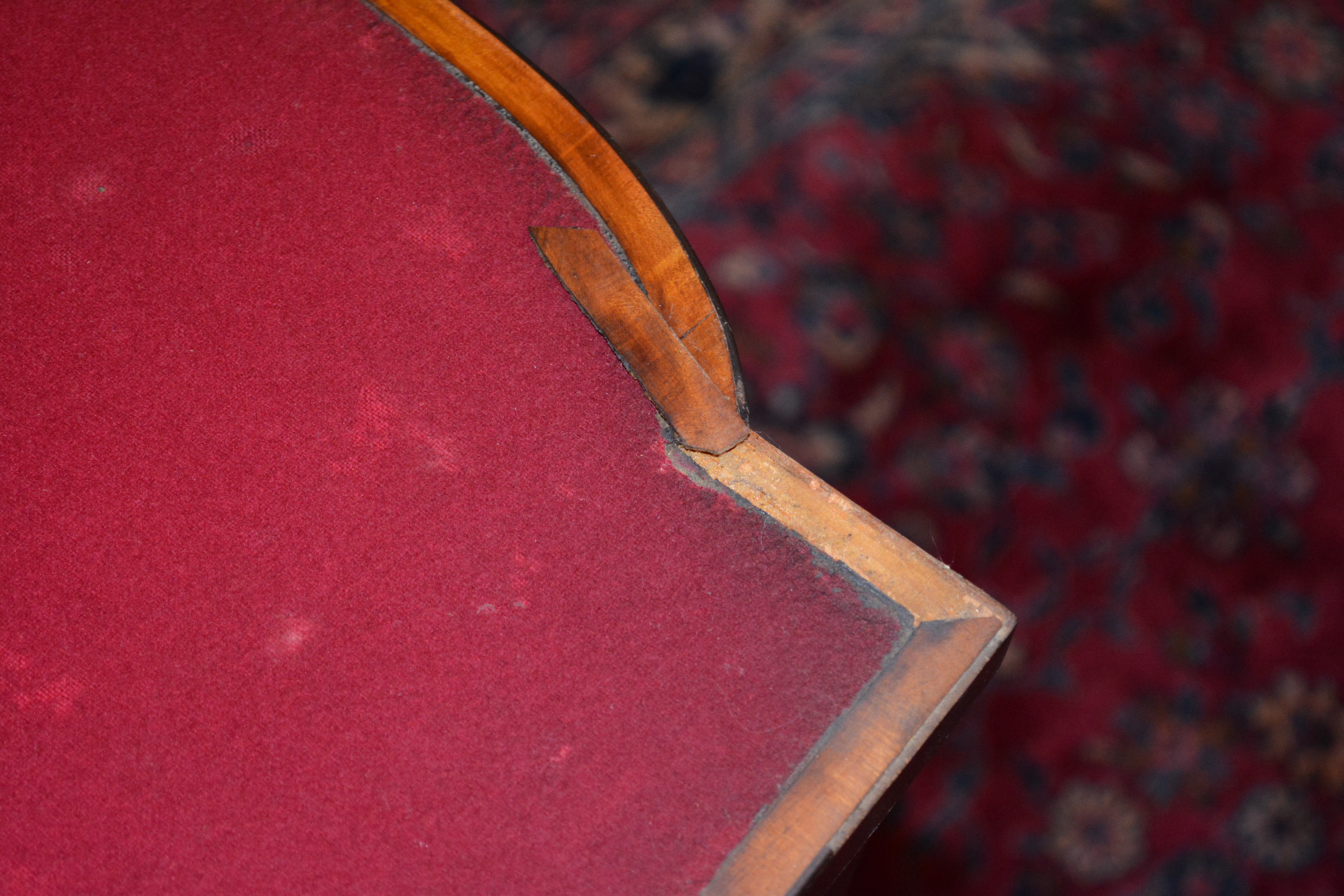 Antique Hepplewhite Style Games Table With Foldover Top