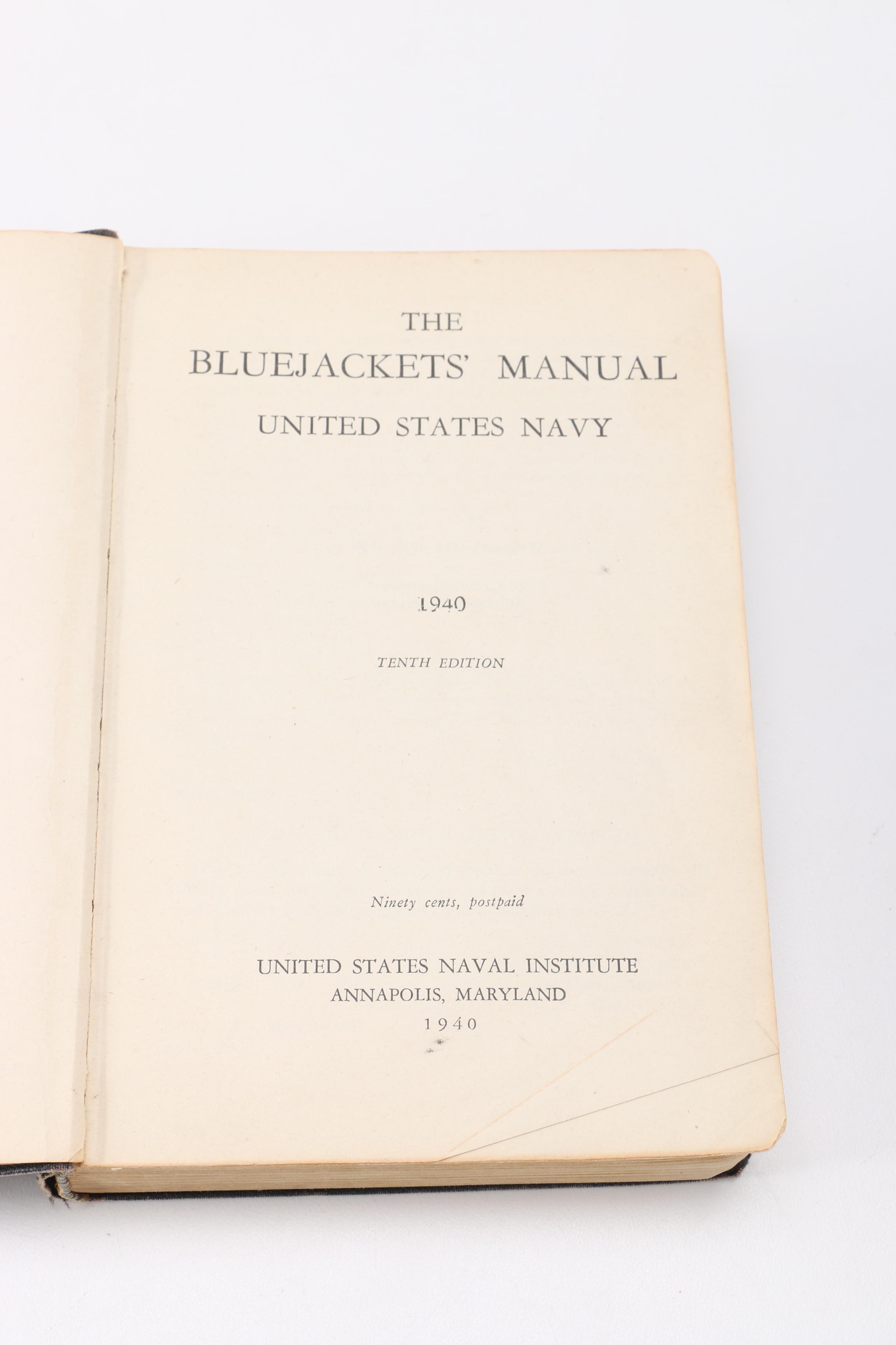 U.S. Navy "The Blue Jackets Manual" 1940"