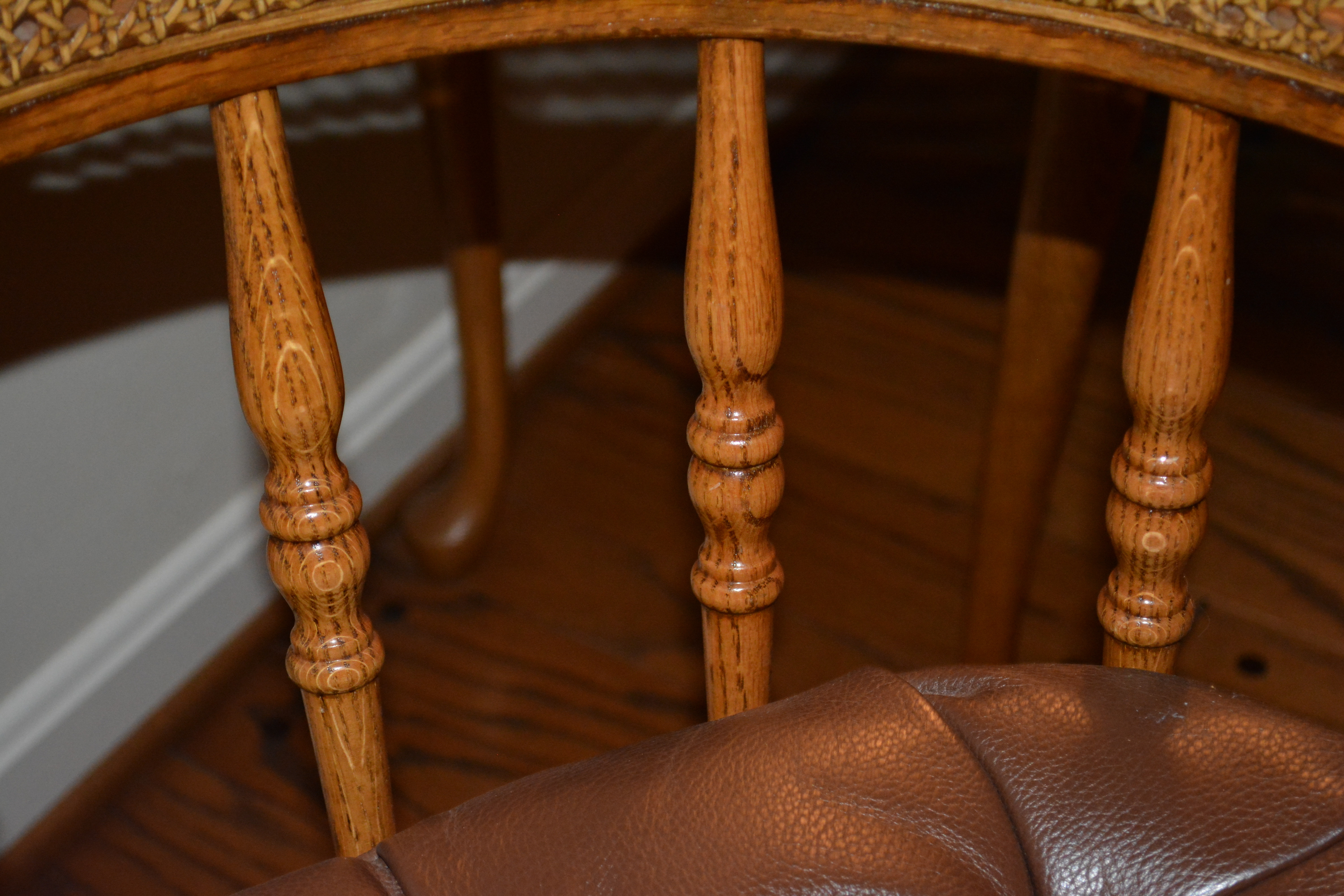 Oak Rolltop Desk With Office Chair